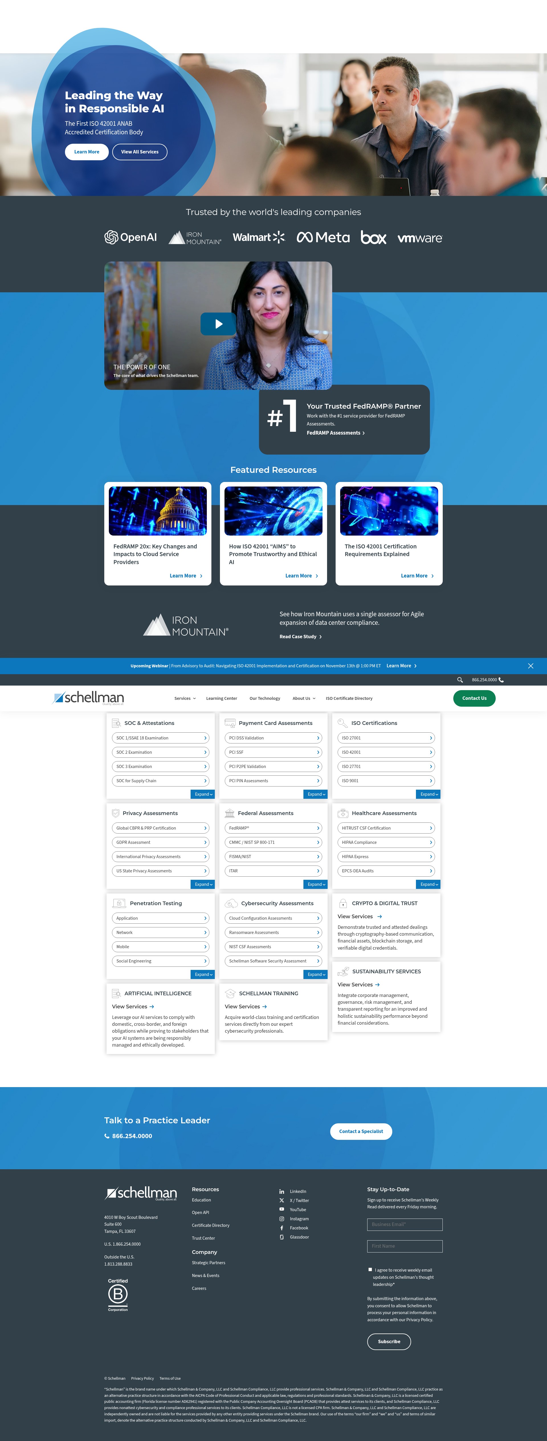 Screenshot of www.schellman.com