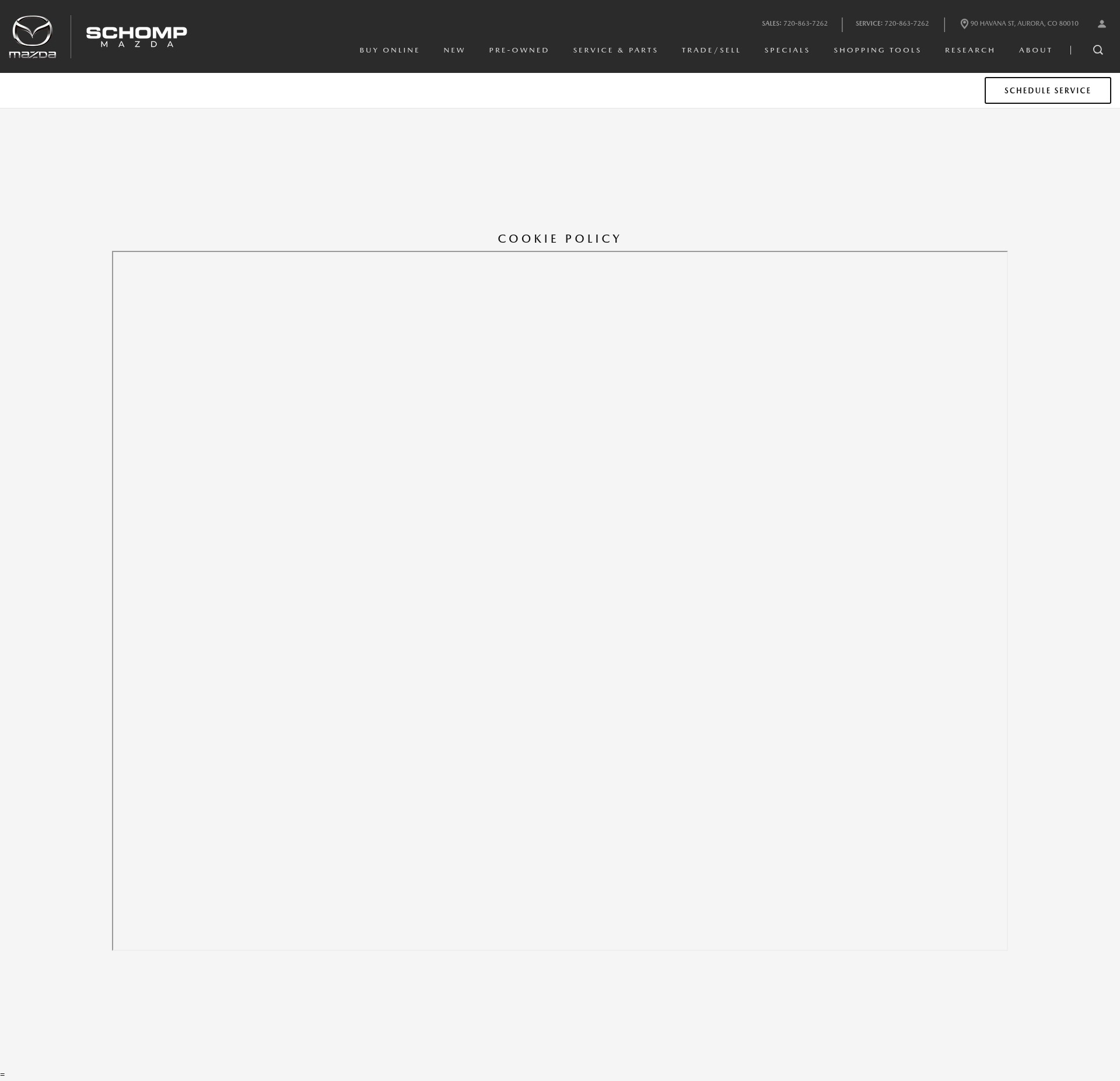 Screenshot of www.schompmazda.com