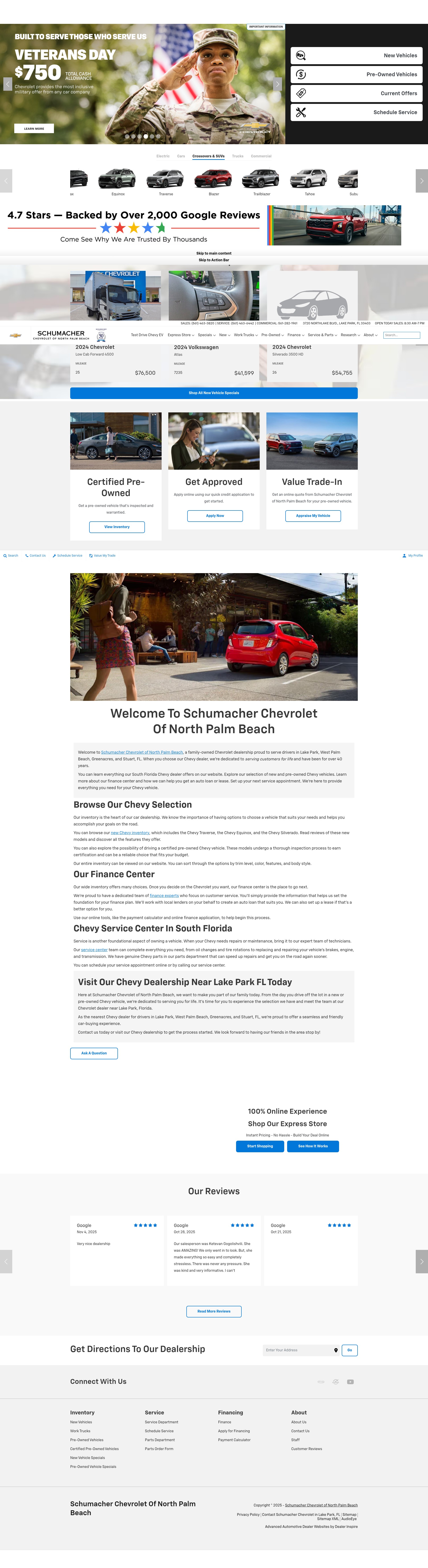 Screenshot of www.schumacherchevyfl.com