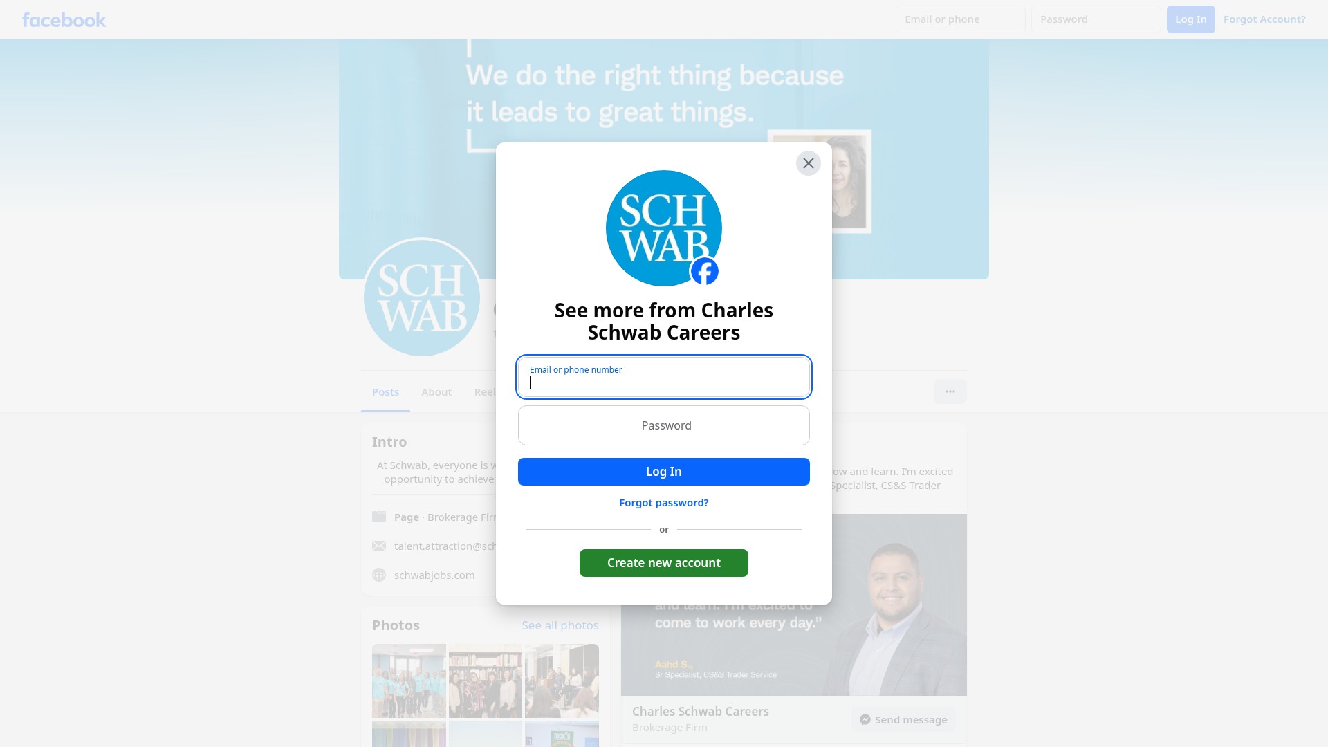 Screenshot of www.schwabjobs.com