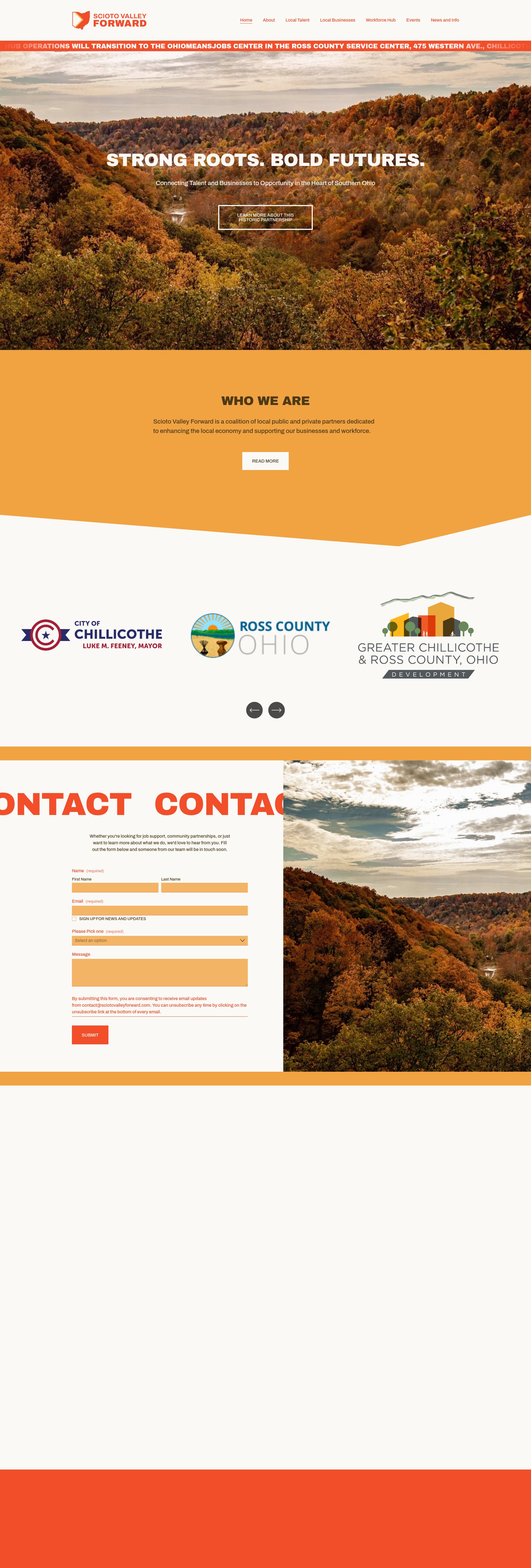Screenshot of www.sciotovalleyforward.com