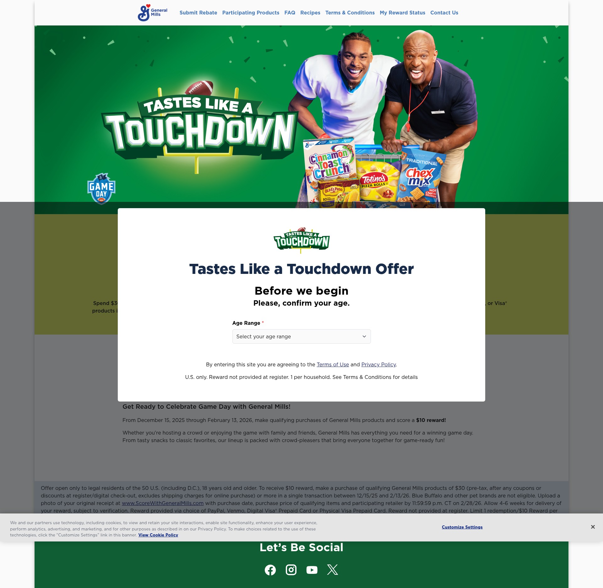 Screenshot of www.scorewithgeneralmills.com