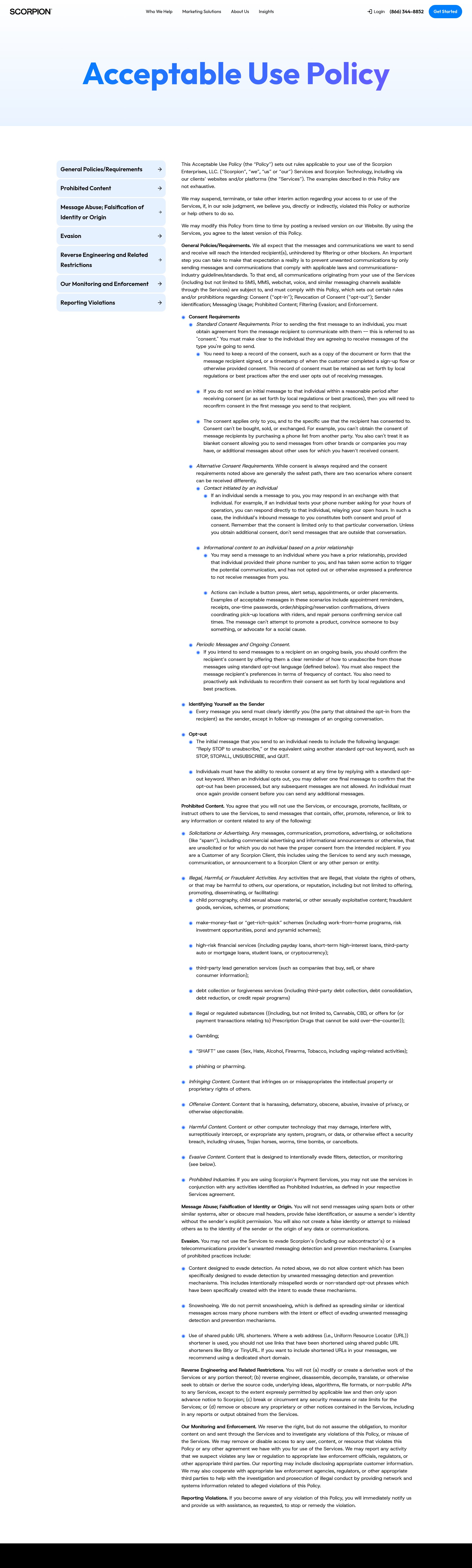 Screenshot of www.scorpion.co