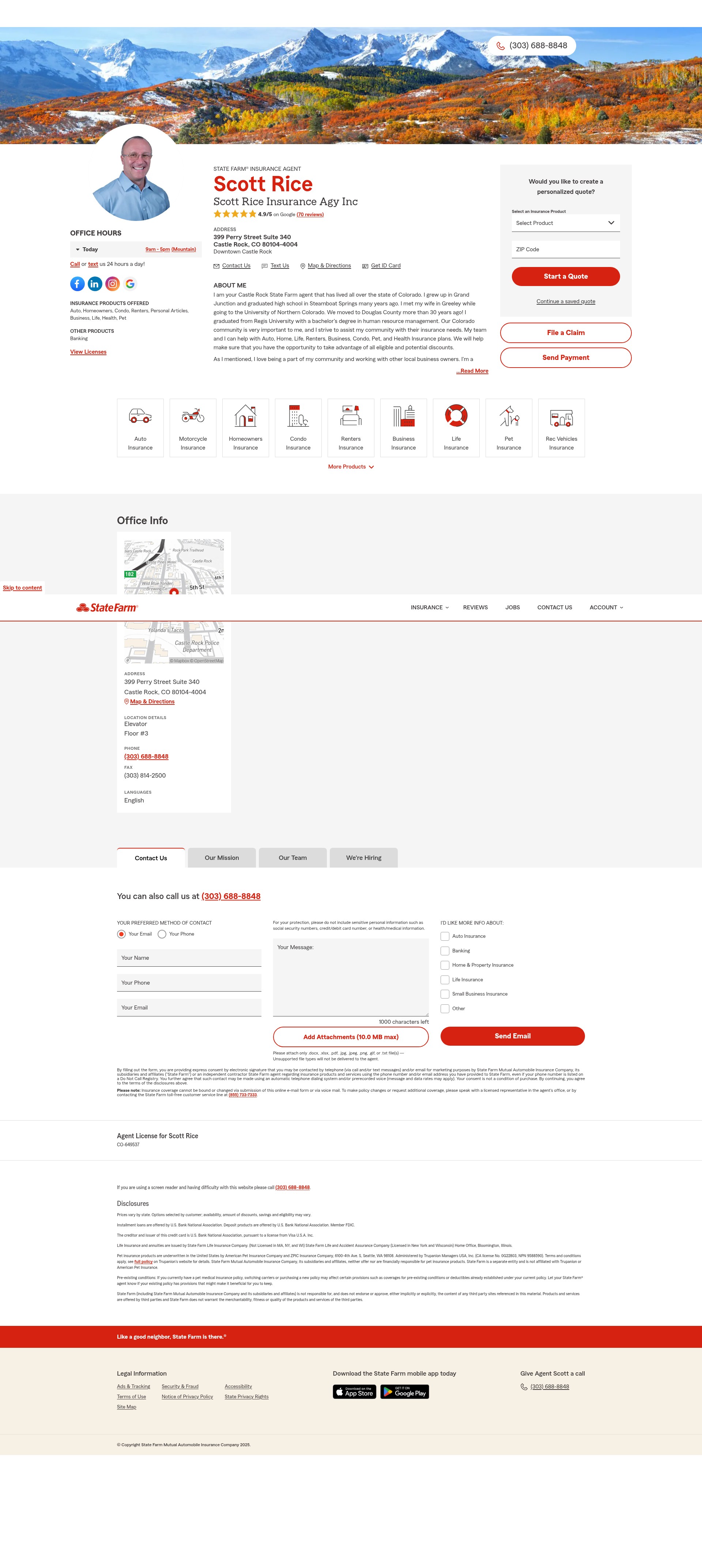Screenshot of www.scottriceinsurance.com