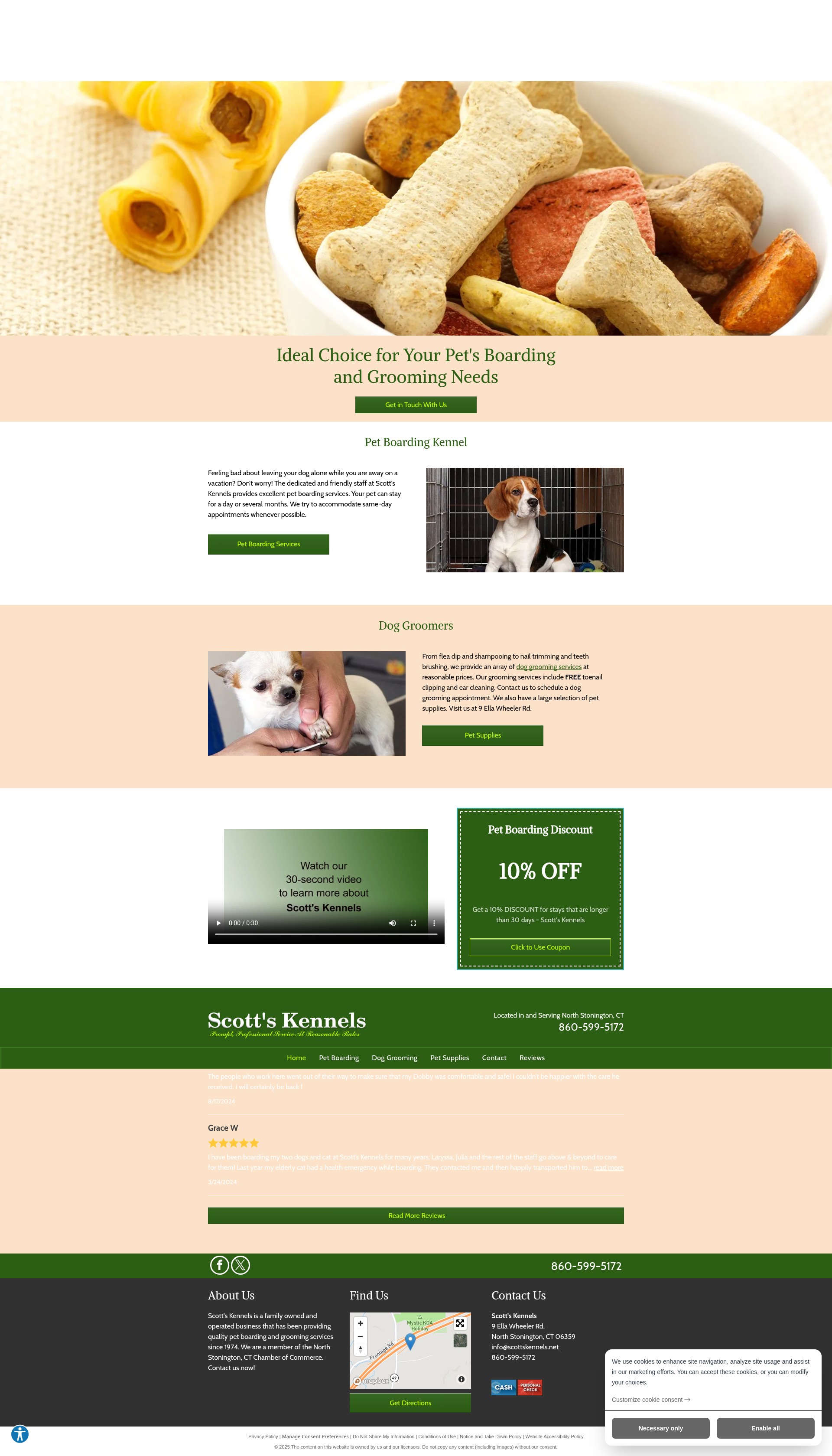 Screenshot of www.scottskennels.net