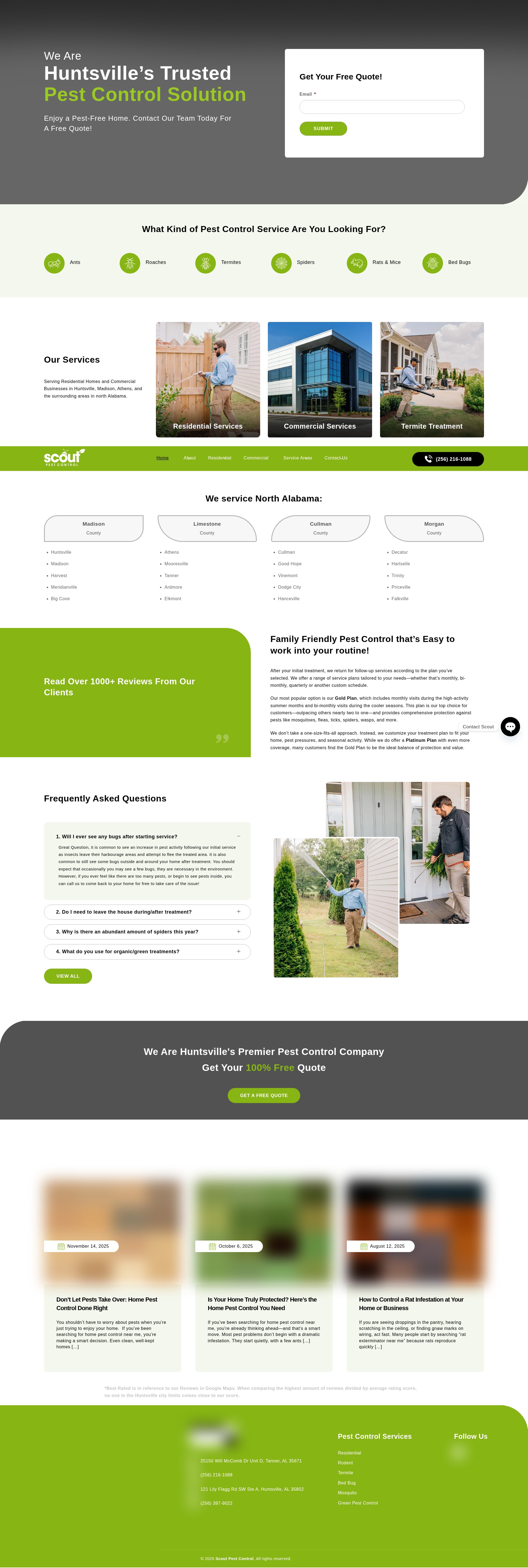 Screenshot of www.scoutpestcontrol.com