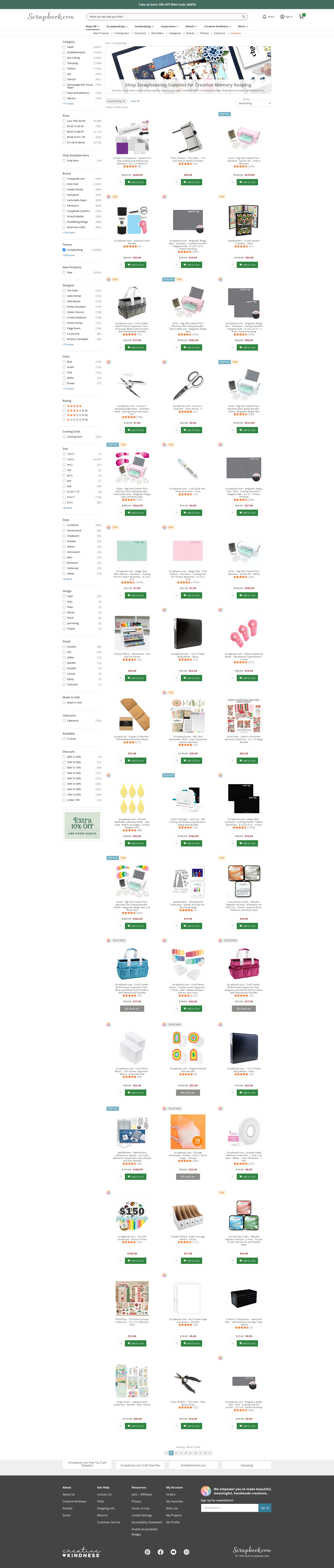 Screenshot of www.scrapbook.com
