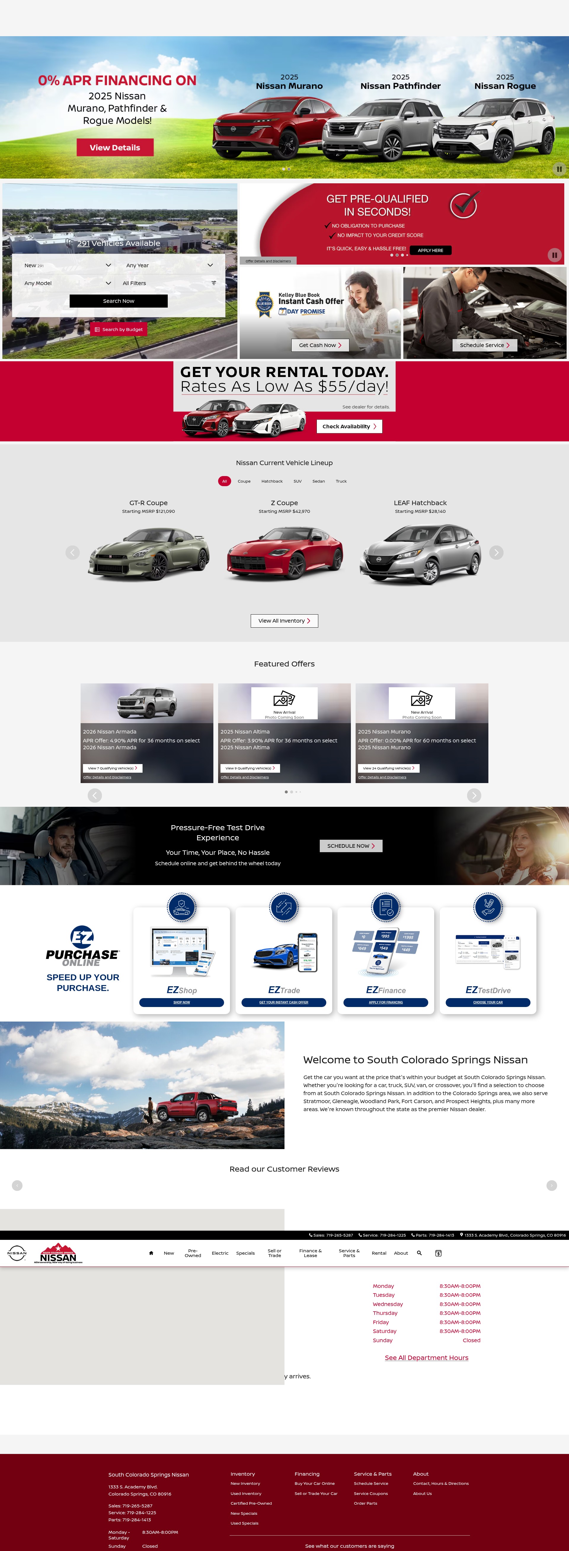 Screenshot of www.scsnissan.com
