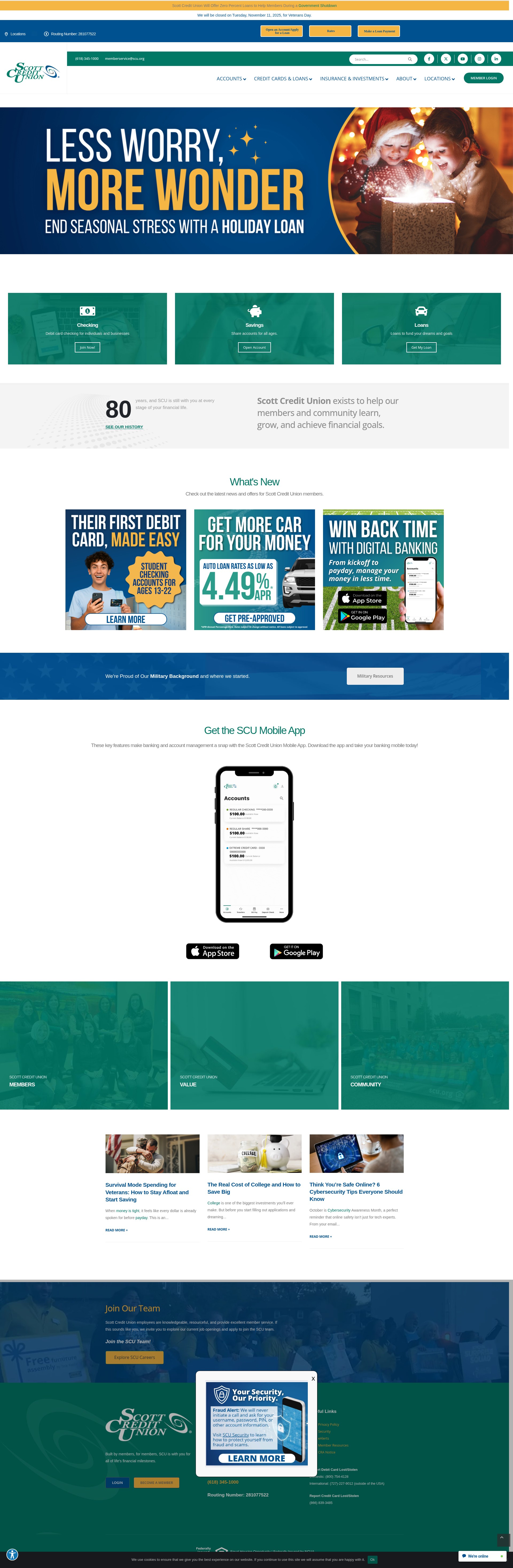 Screenshot of www.scu.org