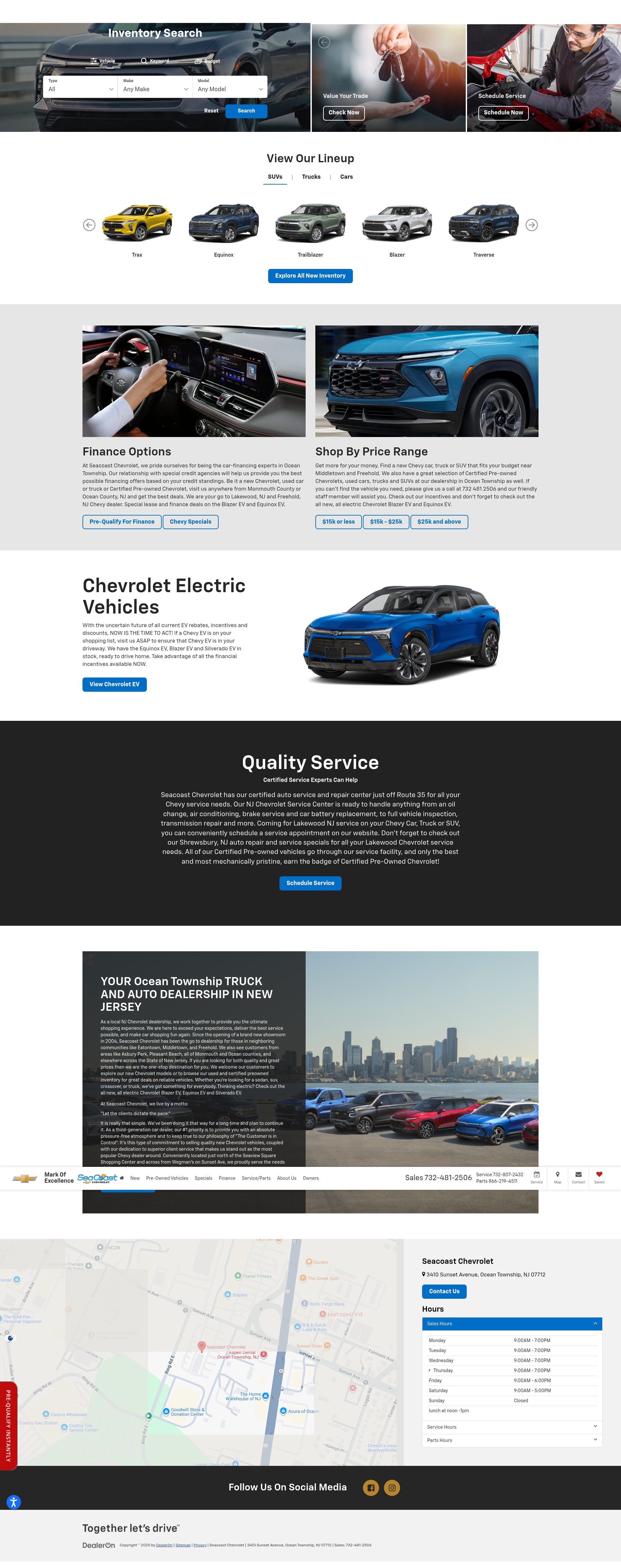 Screenshot of www.seacoastchevrolet.com