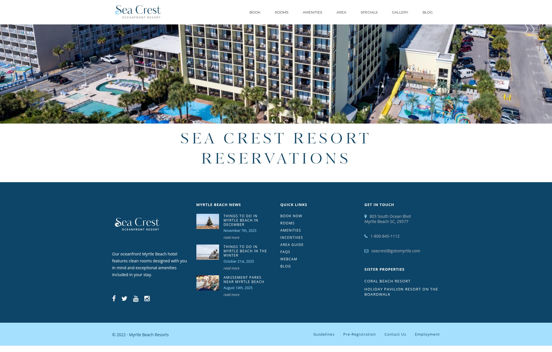 Screenshot of www.seacrestmyrtlebeachresort.com