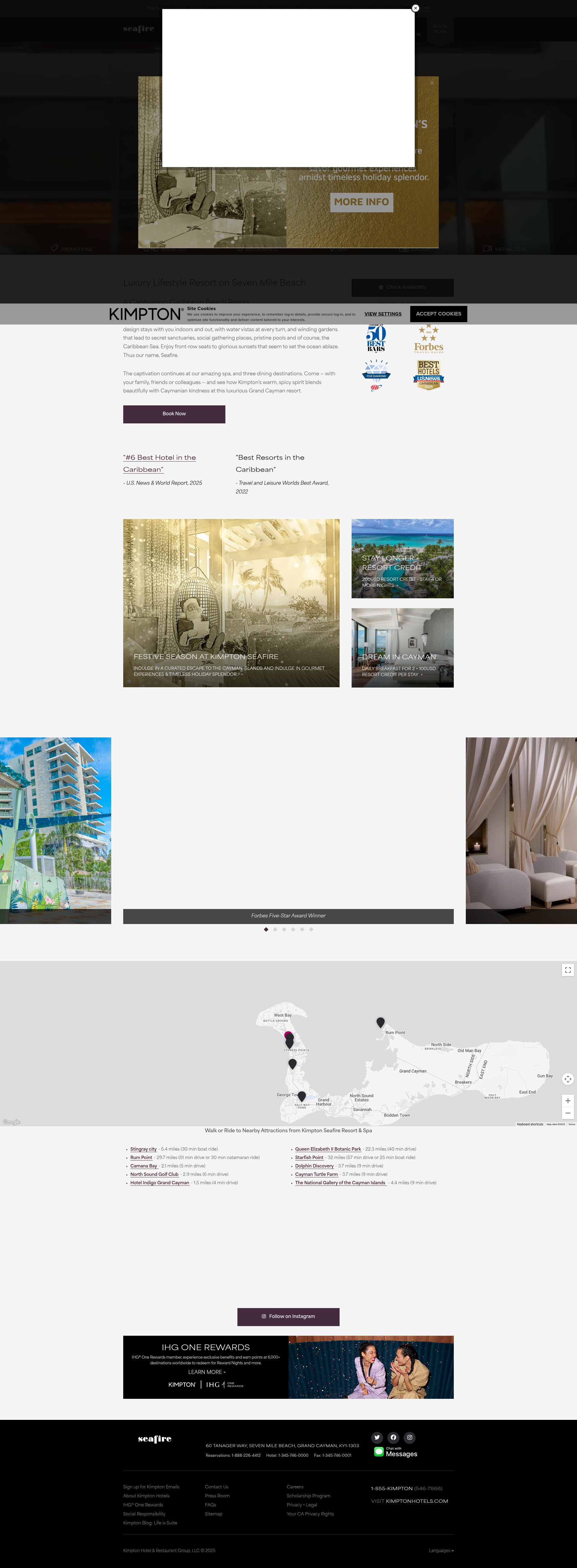 Screenshot of www.seafireresortandspa.com