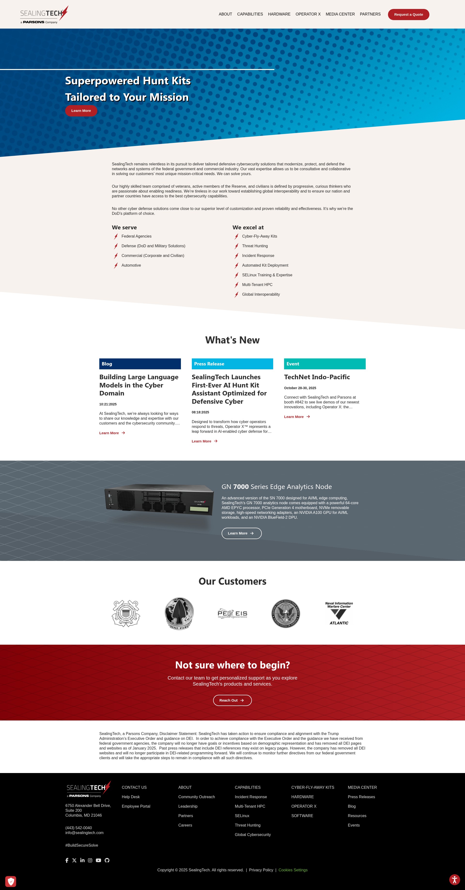 Screenshot of www.sealingtech.com