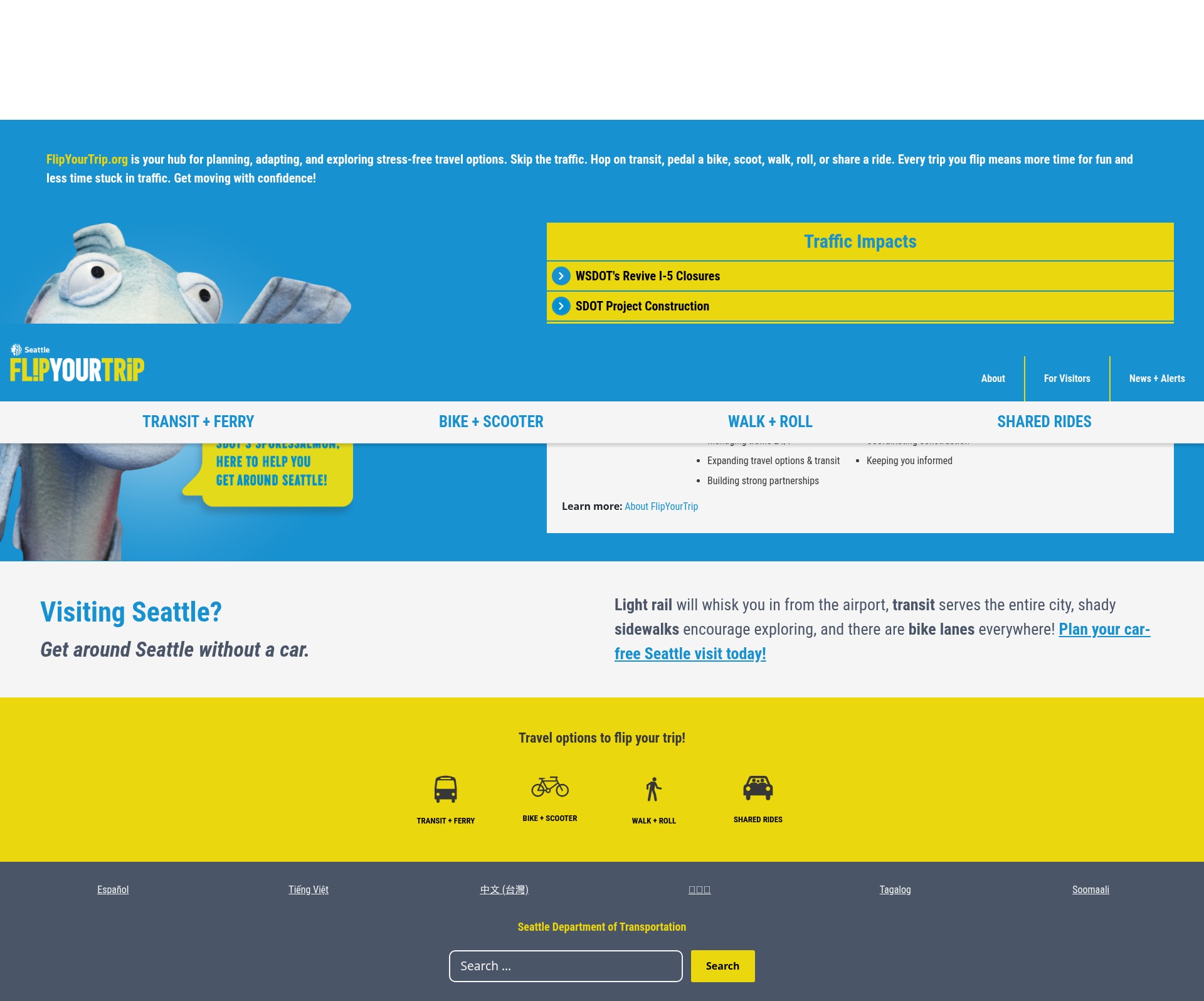 Screenshot of www.seattletraffic.org
