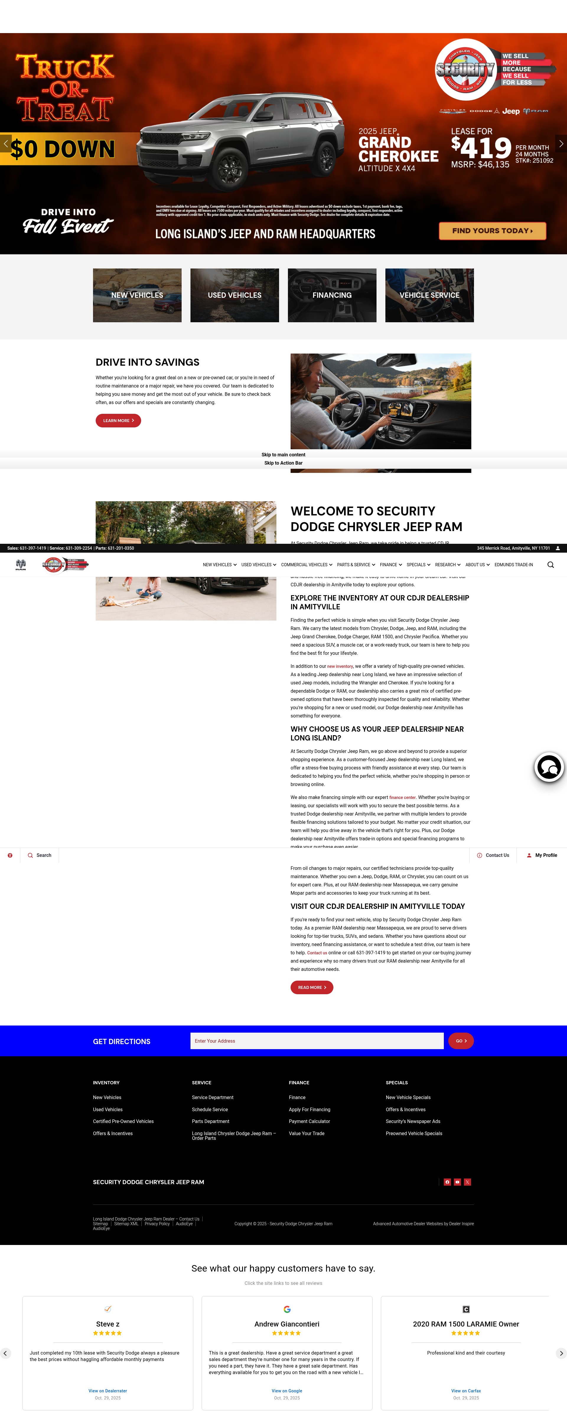 Screenshot of www.securitydodgechrysler.net