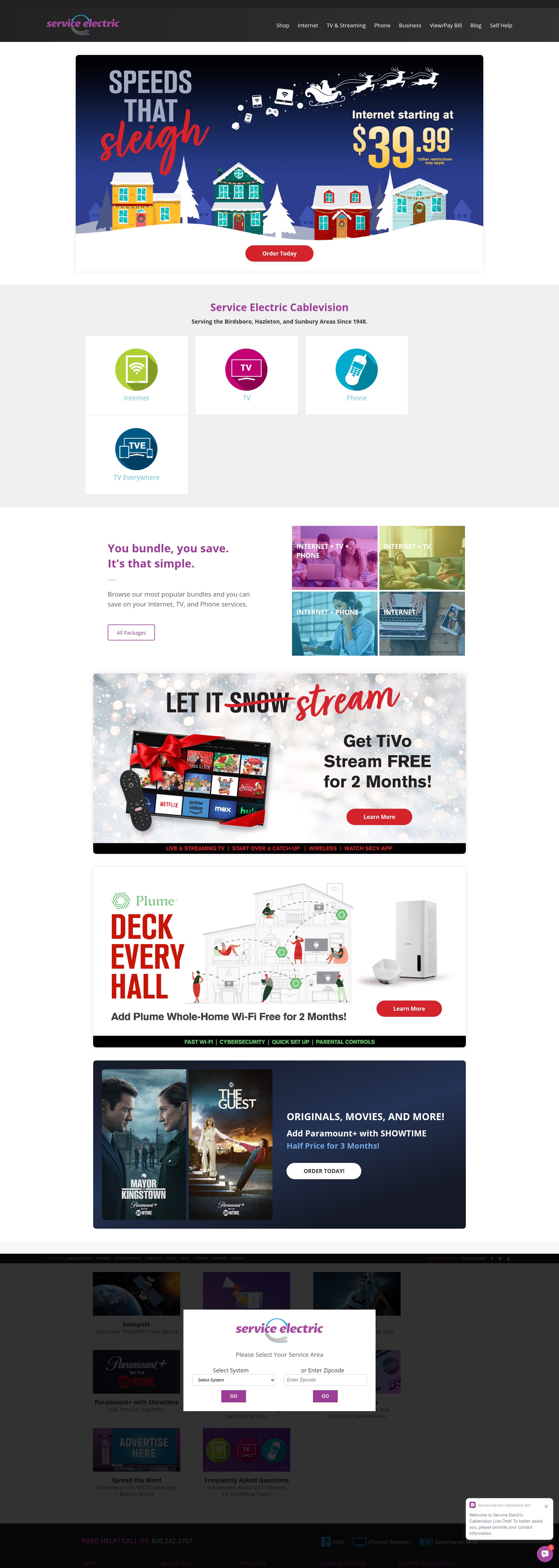 Screenshot of www.secv.com