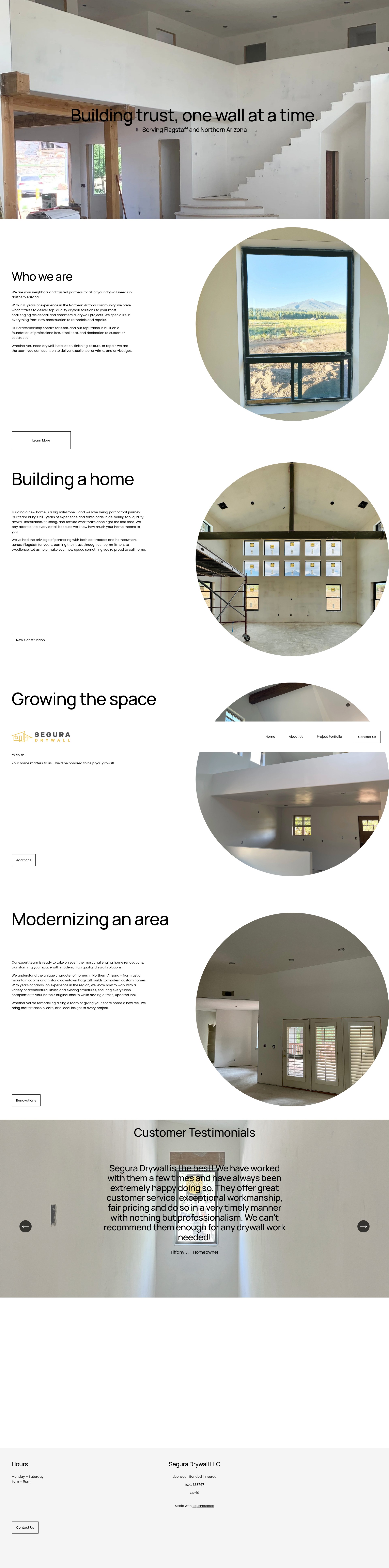 Screenshot of www.segura-drywall.com