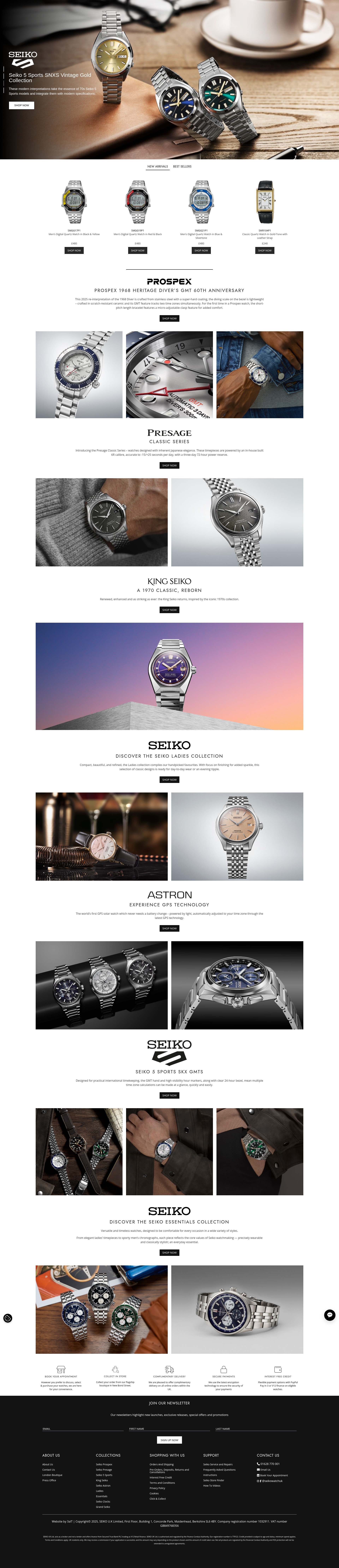 Screenshot of www.seikoboutique.co.uk