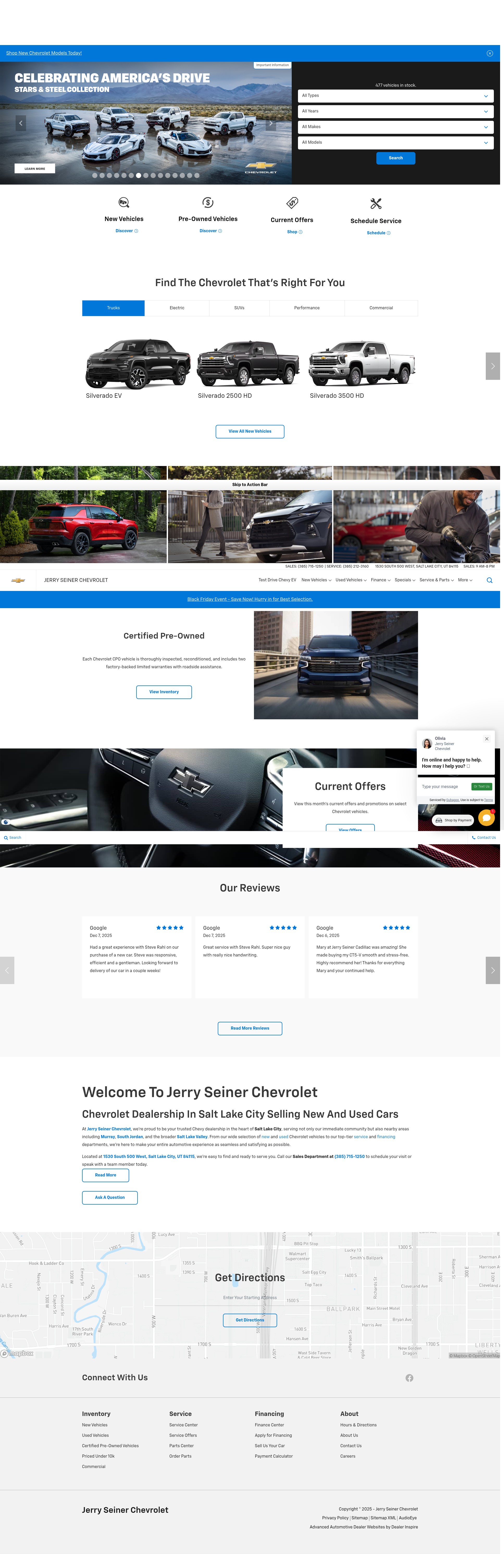 Screenshot of www.seinerchevy.com