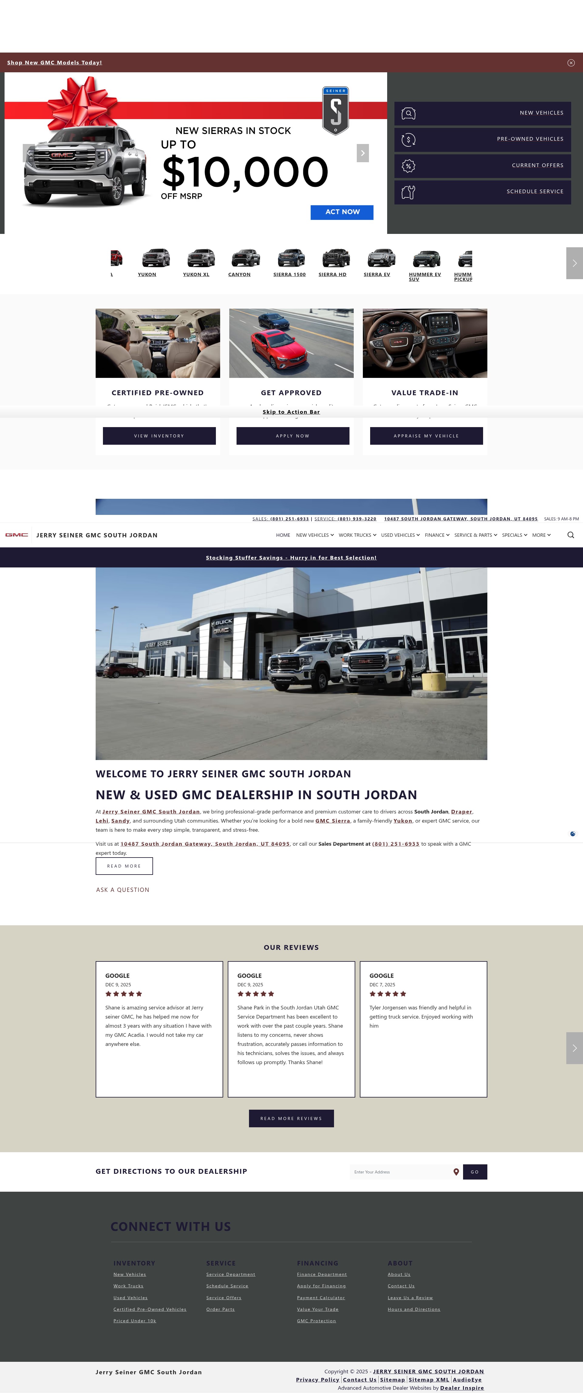 Screenshot of www.seinersouthjordan.com