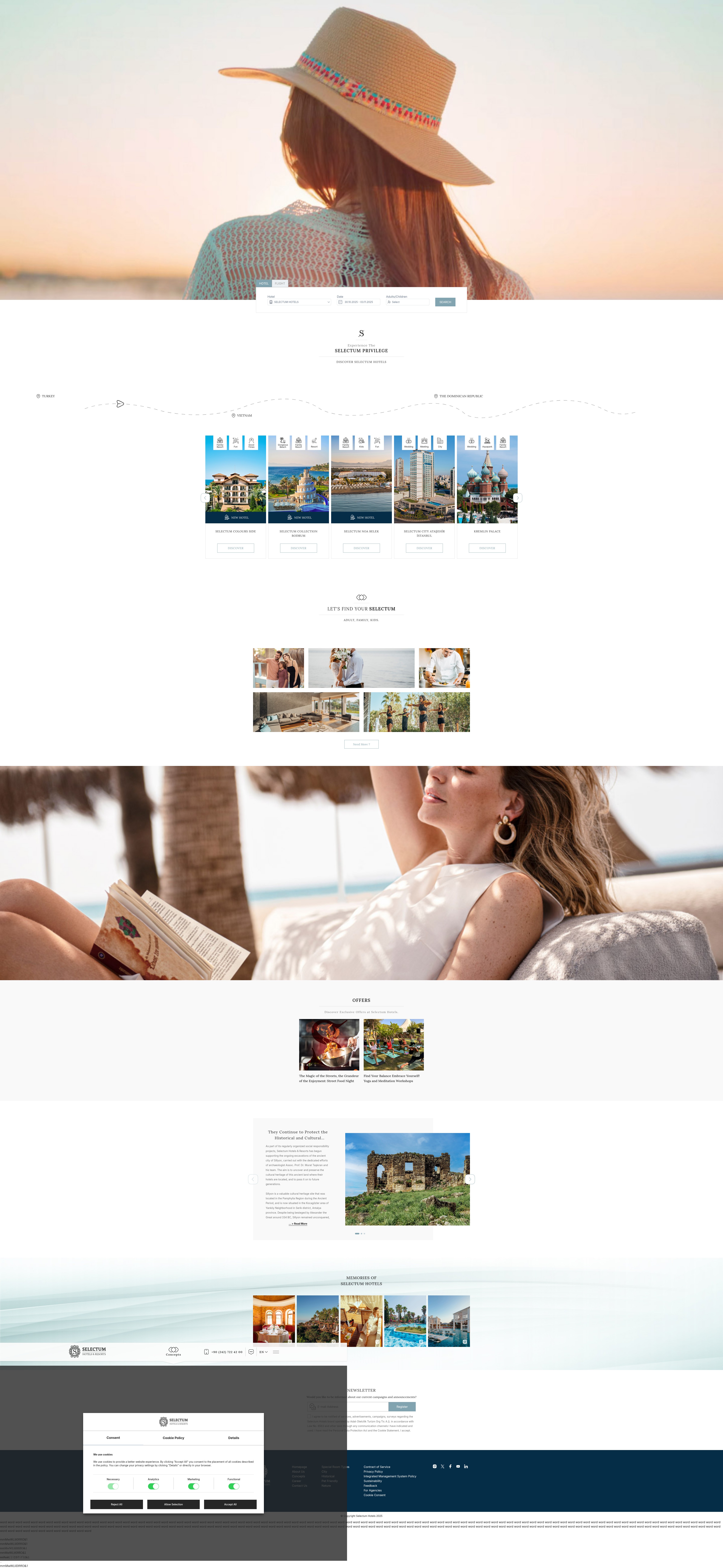 Screenshot of www.selectumhotels.com