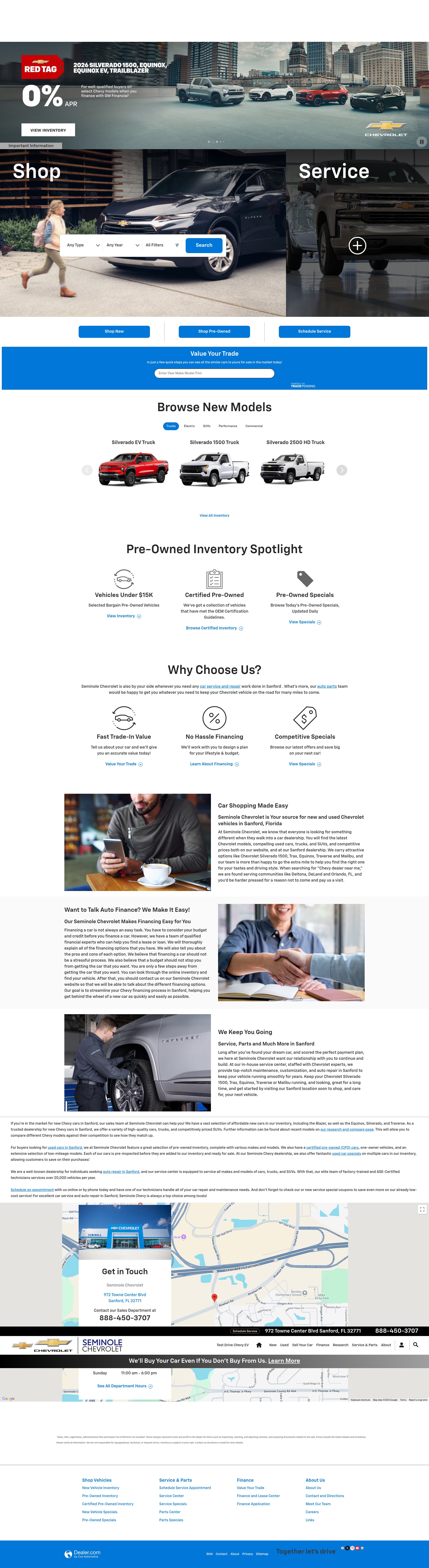 Screenshot of www.seminolechevrolet.com