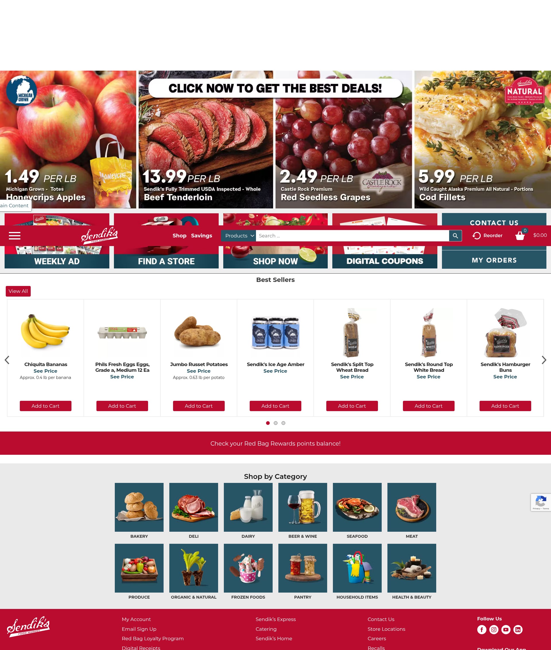 Screenshot of www.sendiks.com