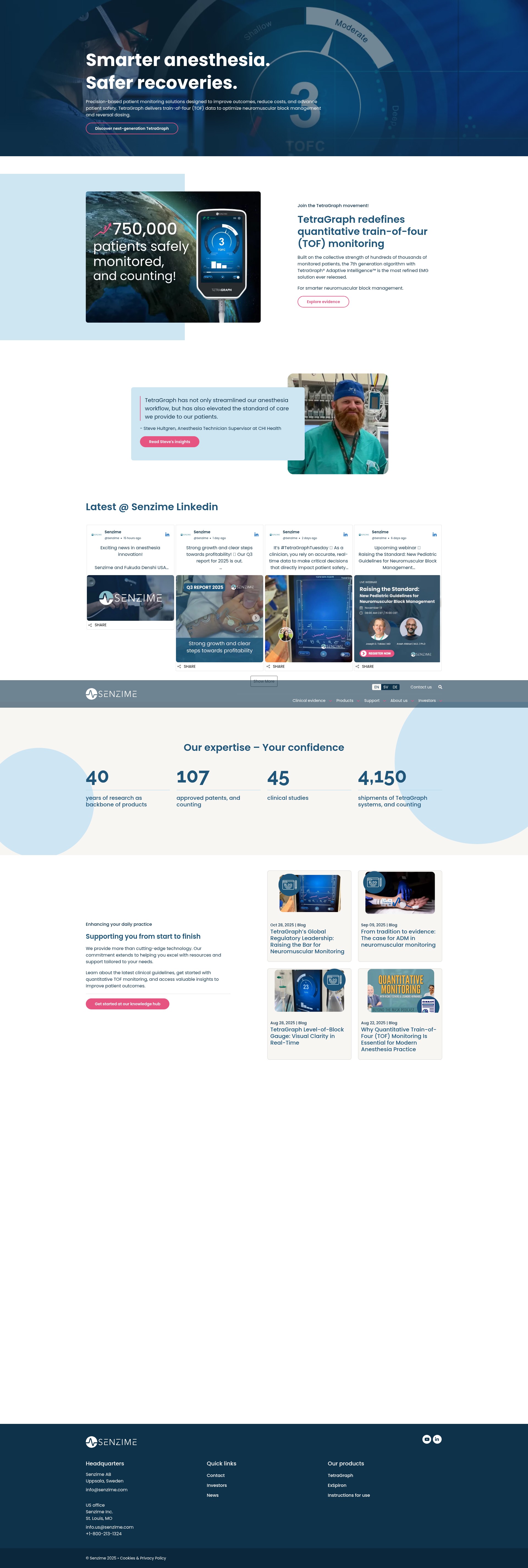 Screenshot of www.senzime.com