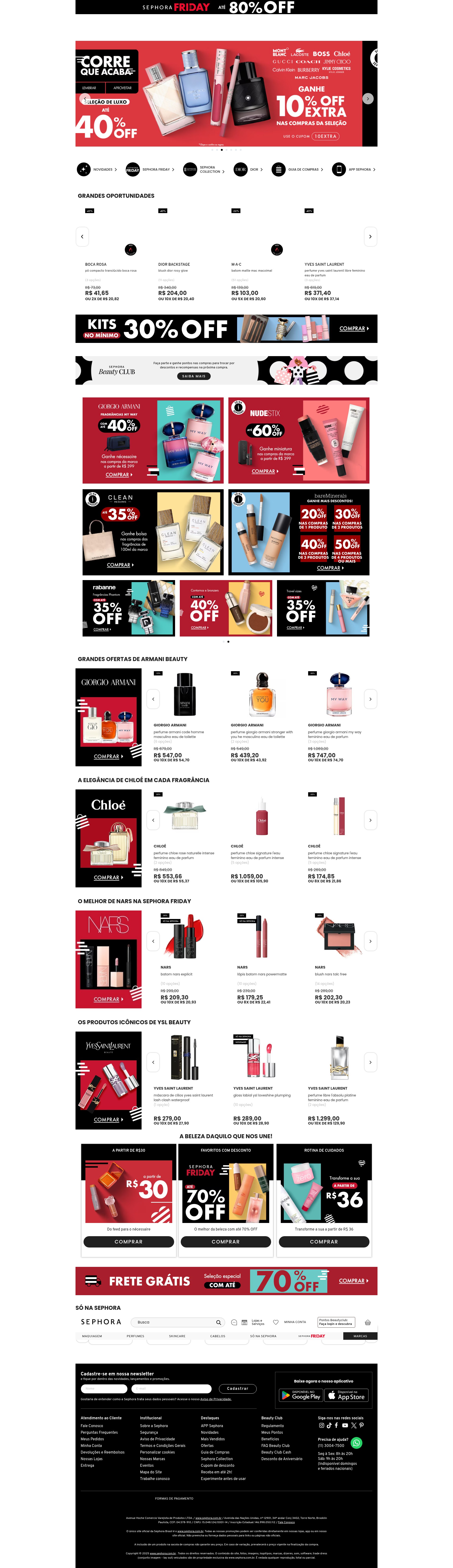 Screenshot of www.sephora.com.br
