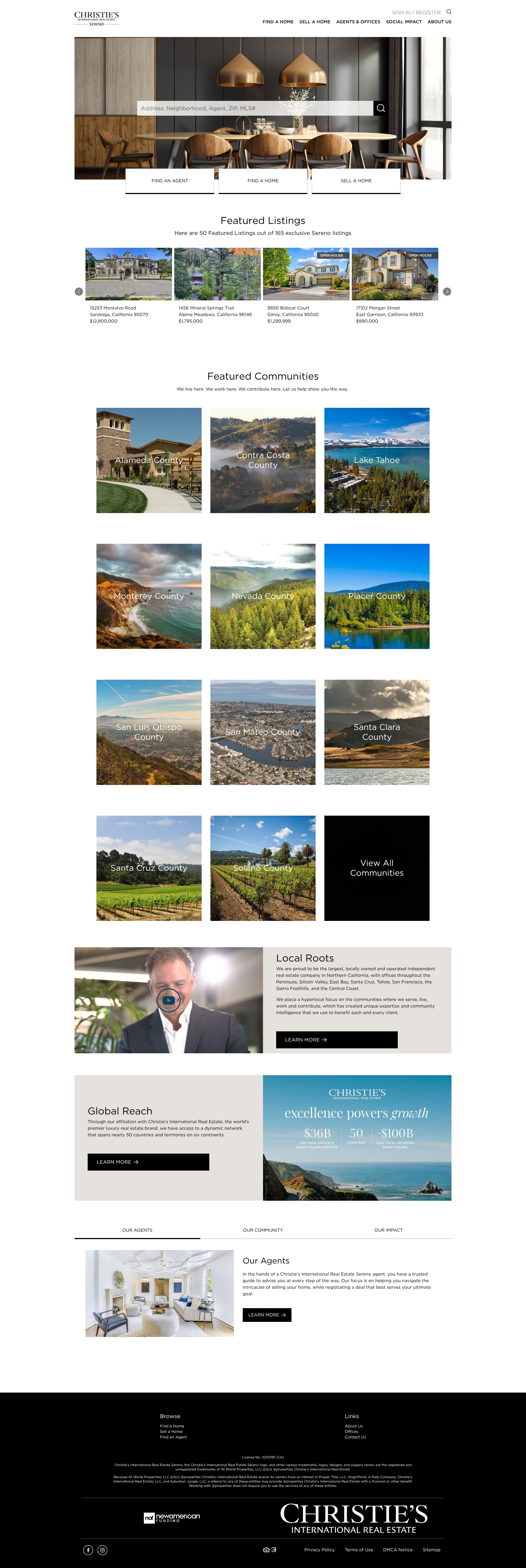 Screenshot of www.sereno.com
