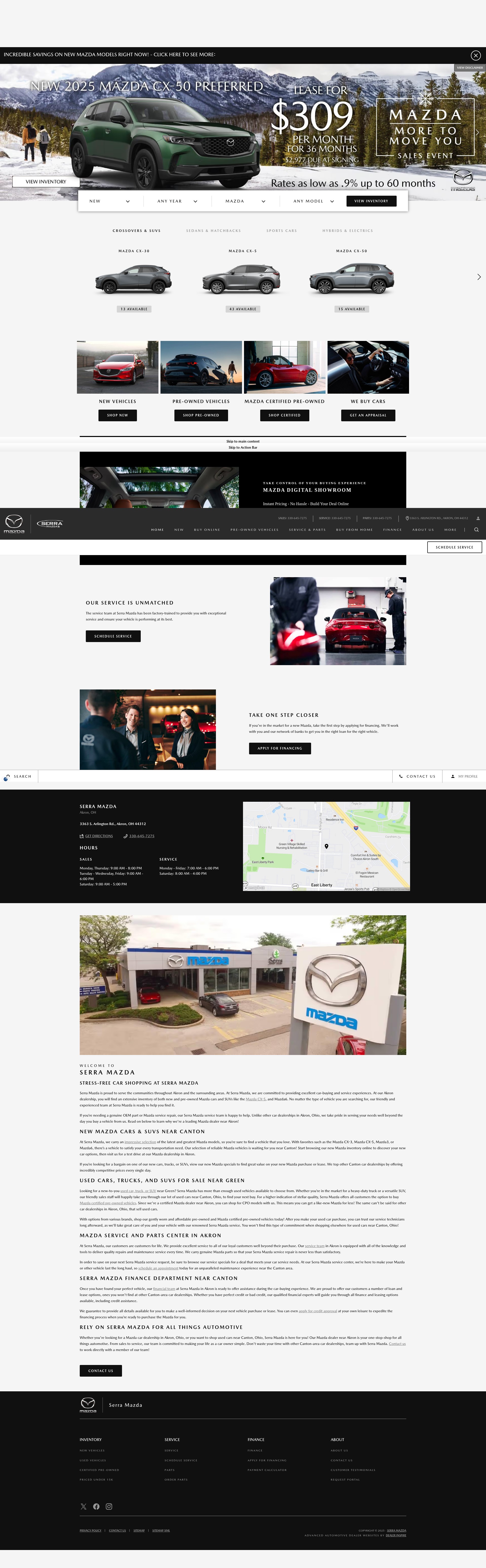 Screenshot of www.serramazdaakron.com