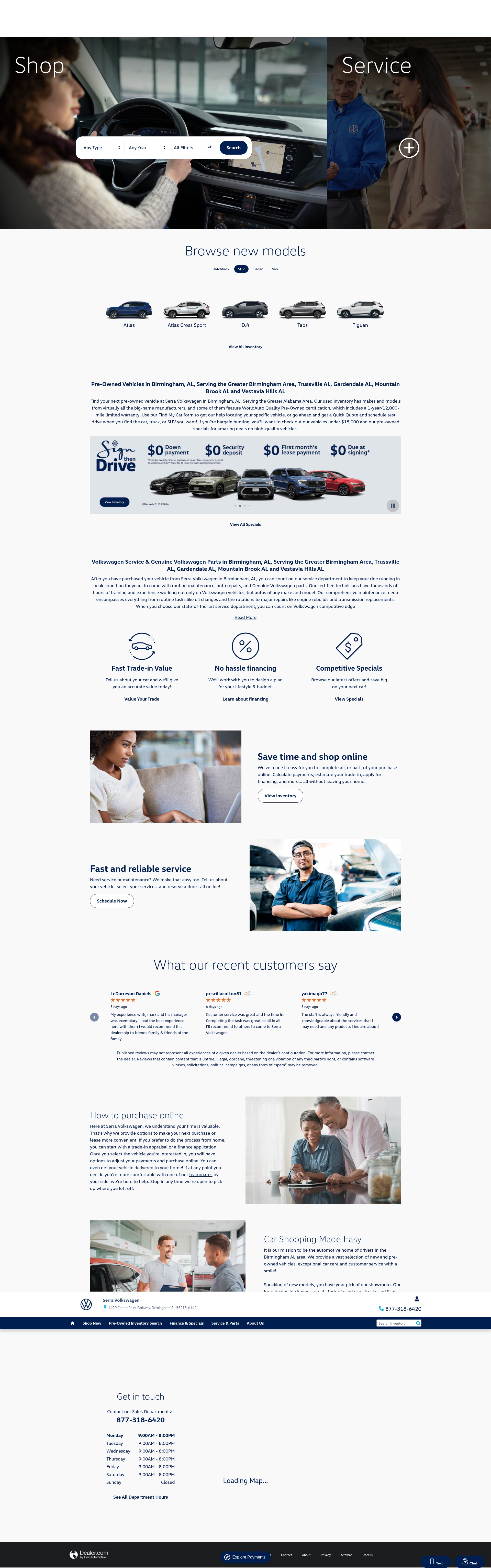 Screenshot of www.serravw.com
