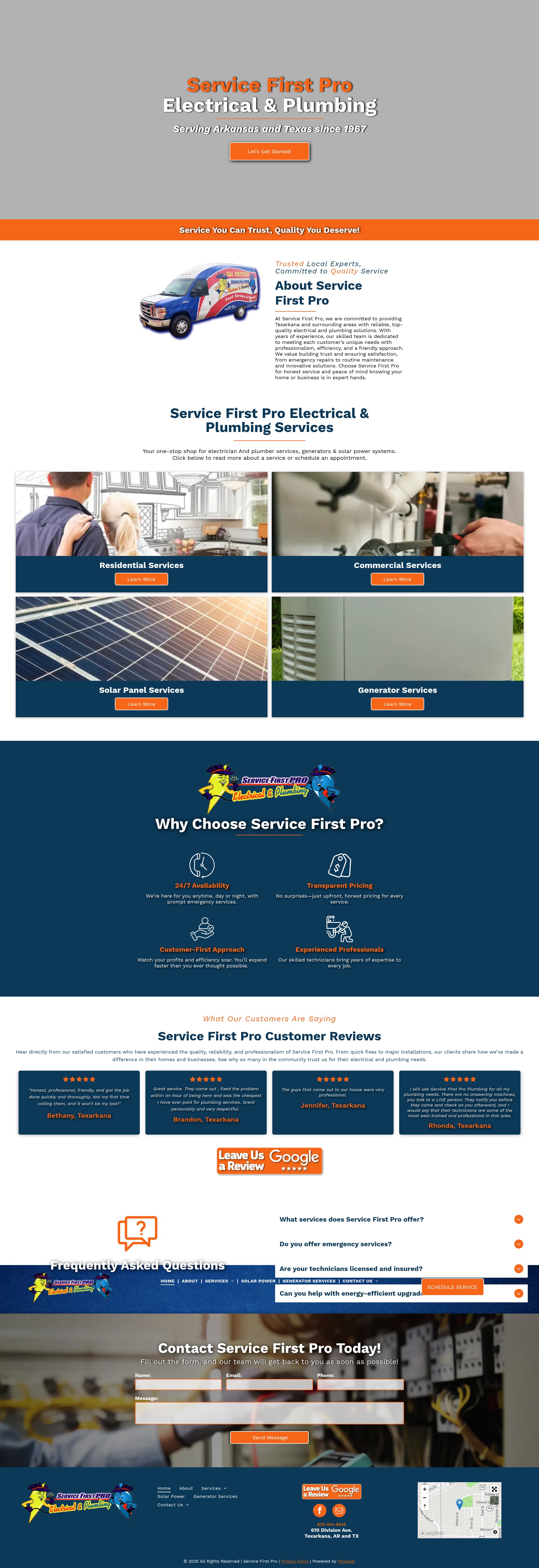 Screenshot of www.servicefirstpro.com