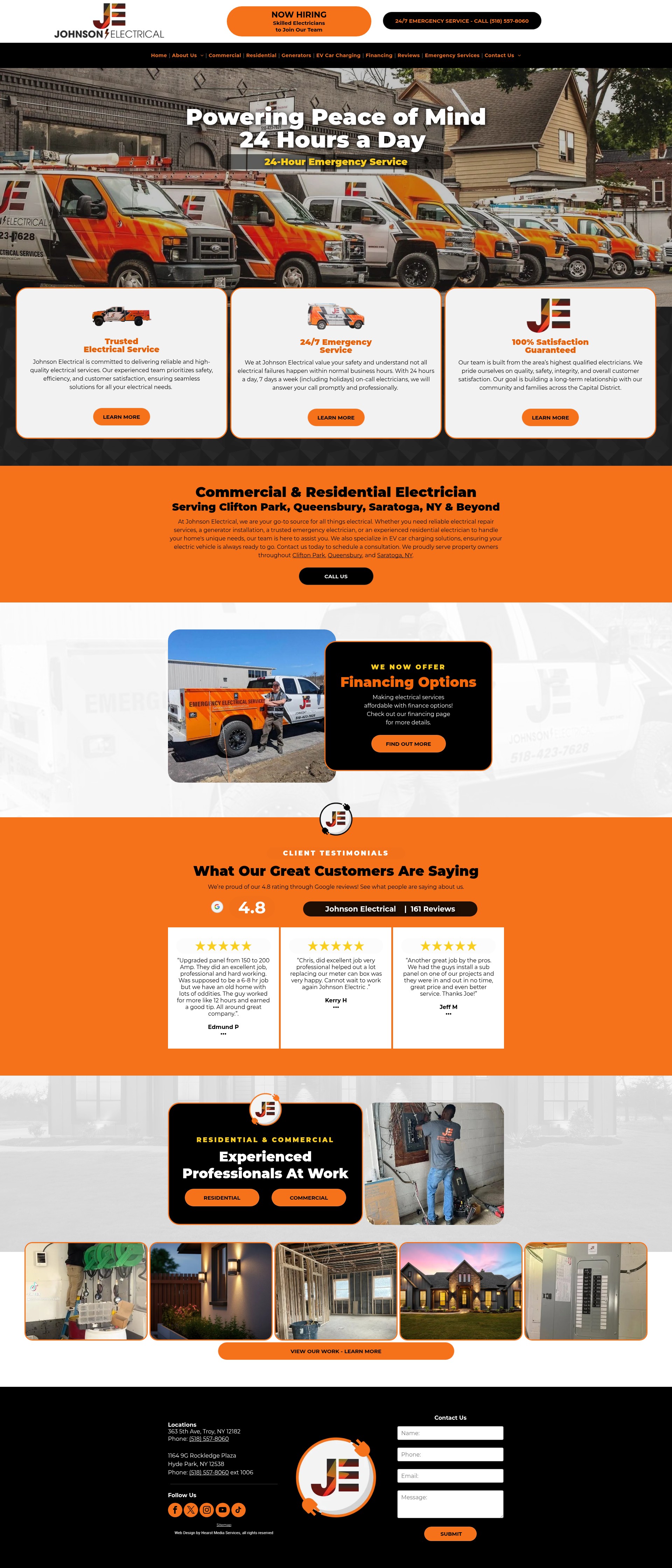 Screenshot of www.servicejohnsonelectrical.com