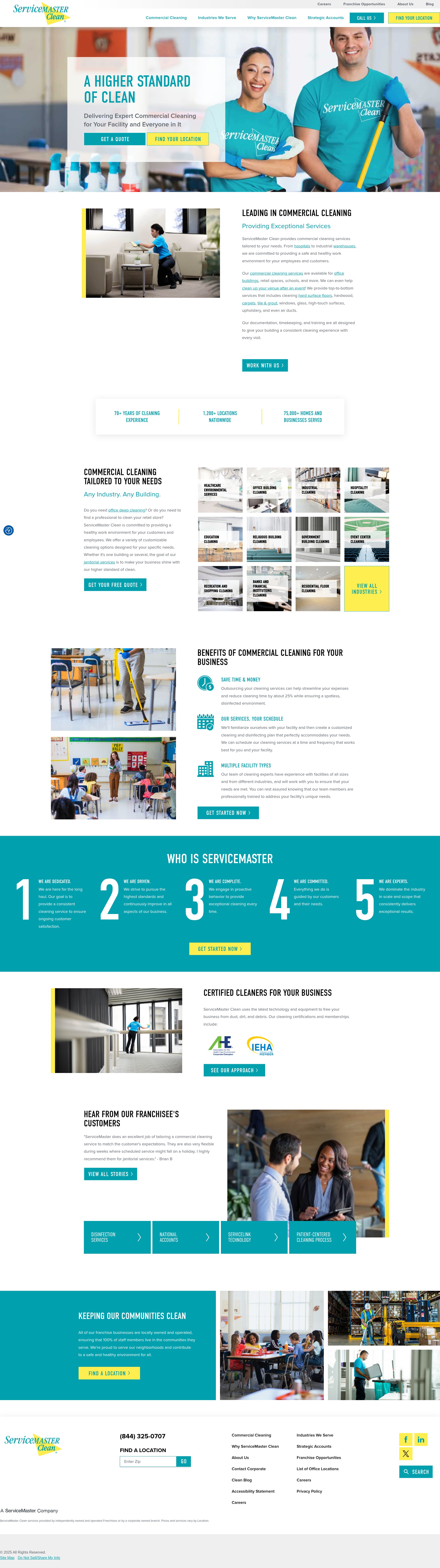 Screenshot of www.servicemasterclean.com