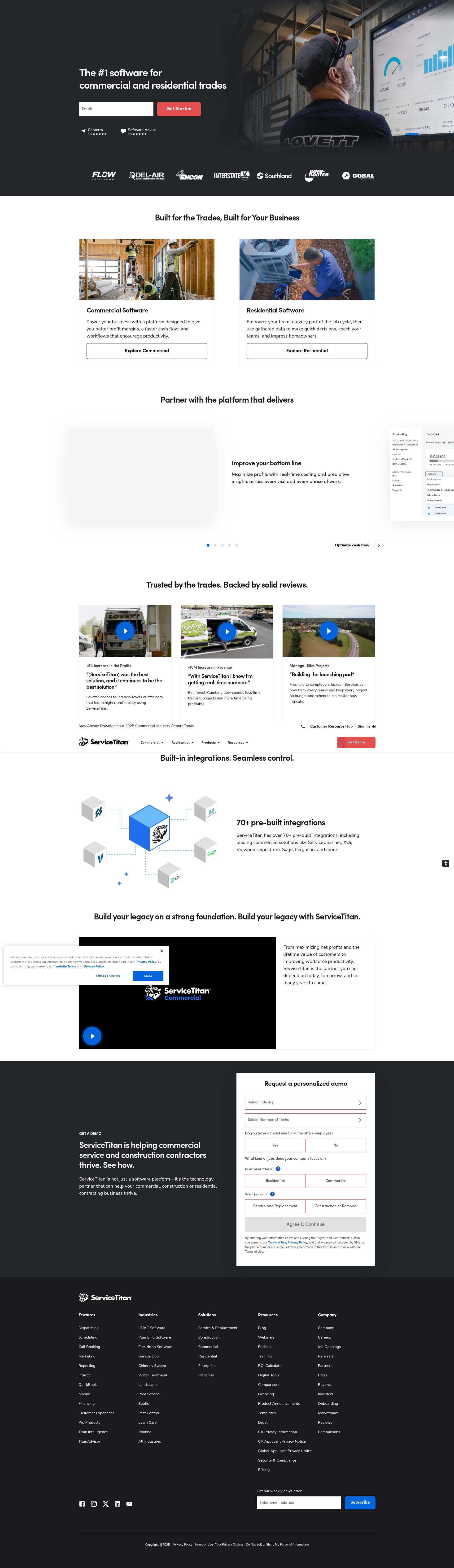 Screenshot of www.servicetitan.com