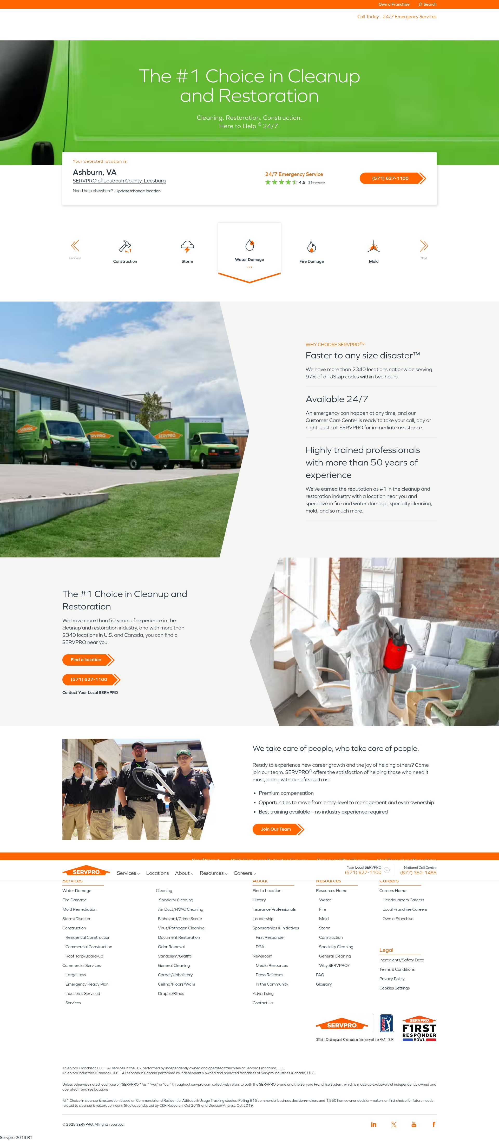 Screenshot of www.servpro.com