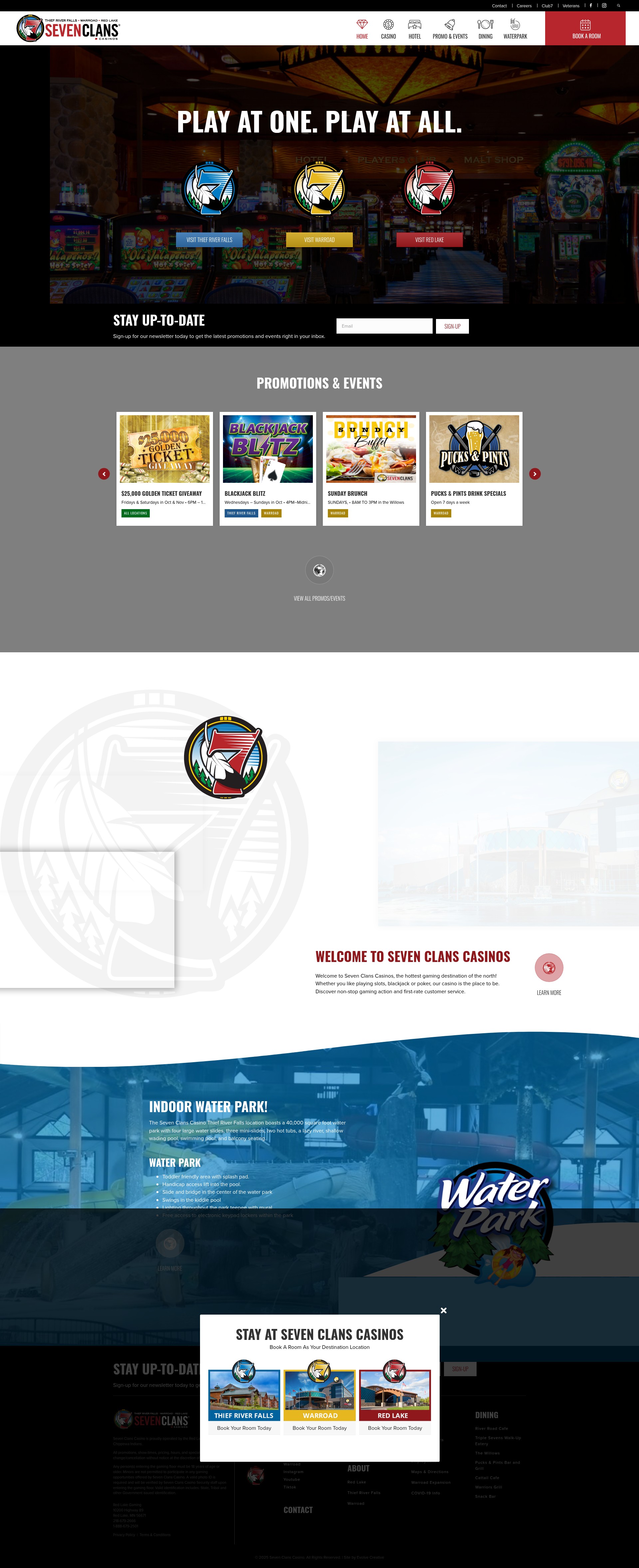Screenshot of www.sevenclanscasino.com