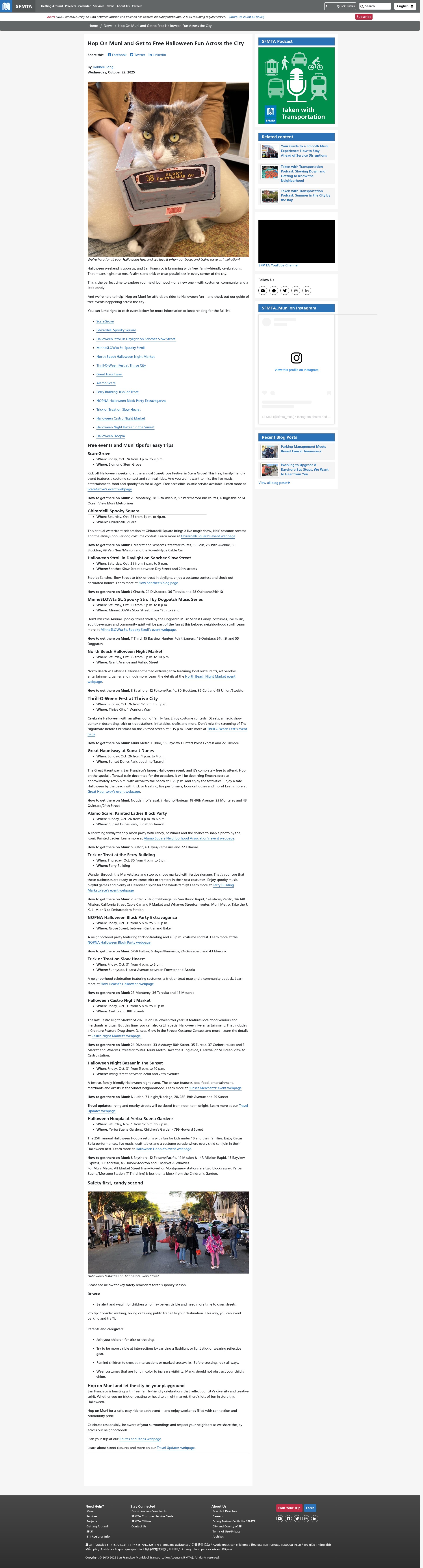 Screenshot of www.sfmta.com
