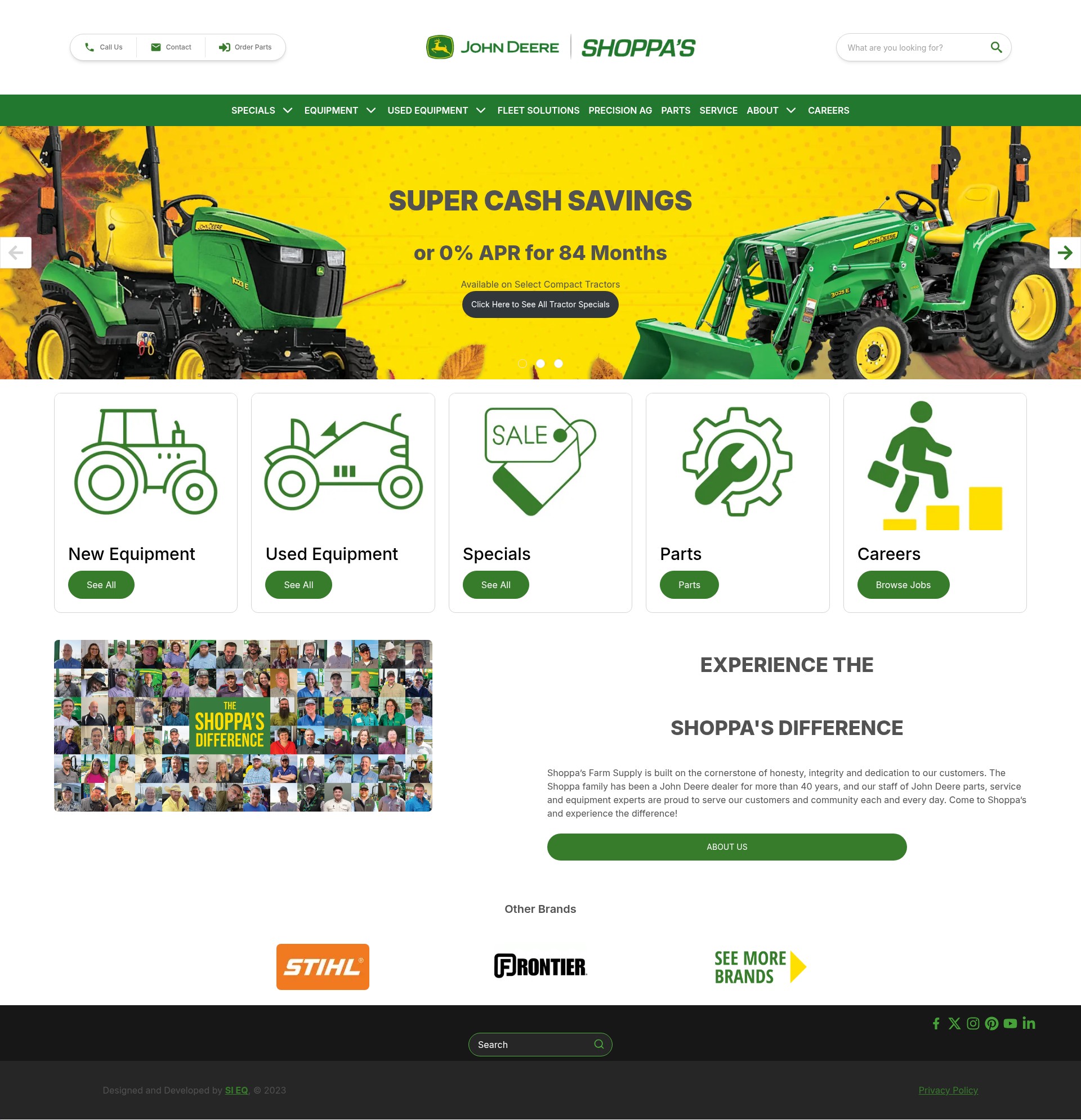 Screenshot of www.sfstractor.com