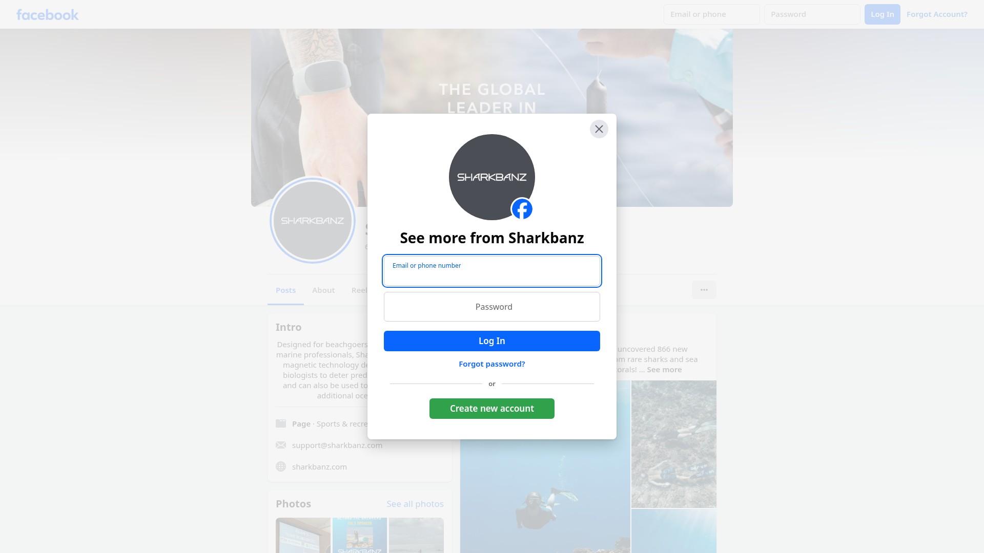 Screenshot of www.sharkbanz.com.au