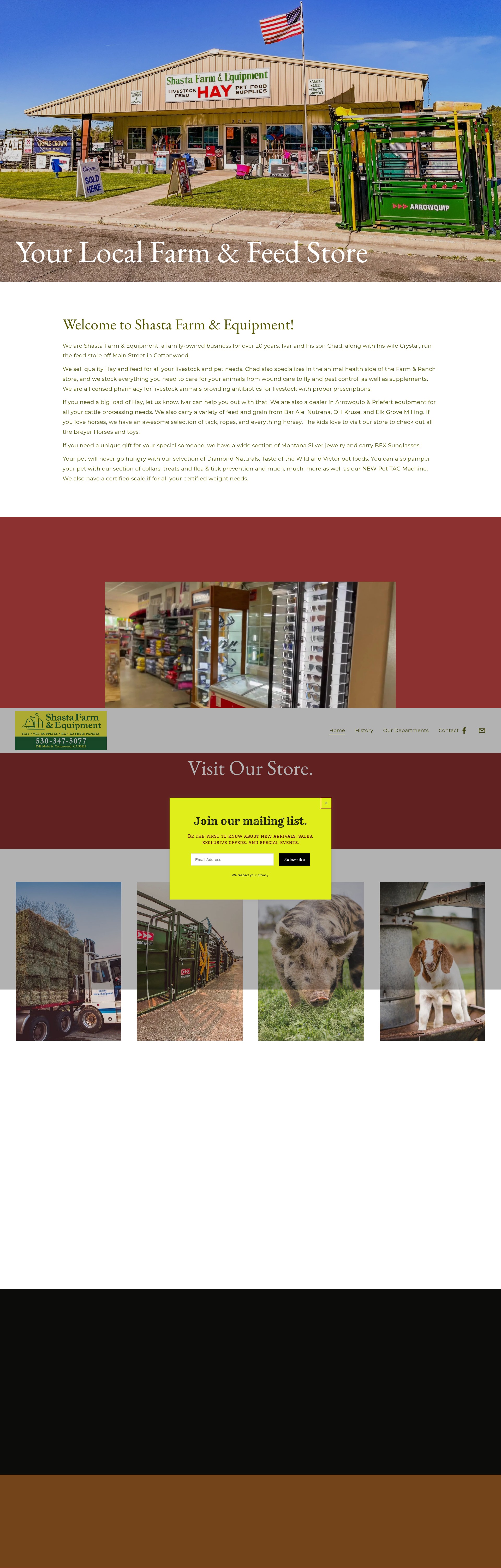 Screenshot of www.shastafarmequipment.com