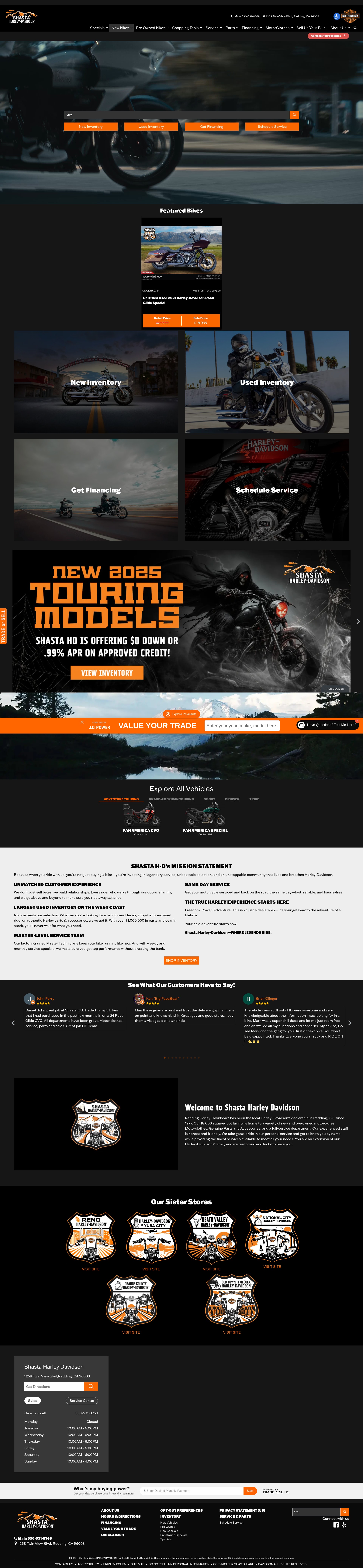Screenshot of www.shastahd.com