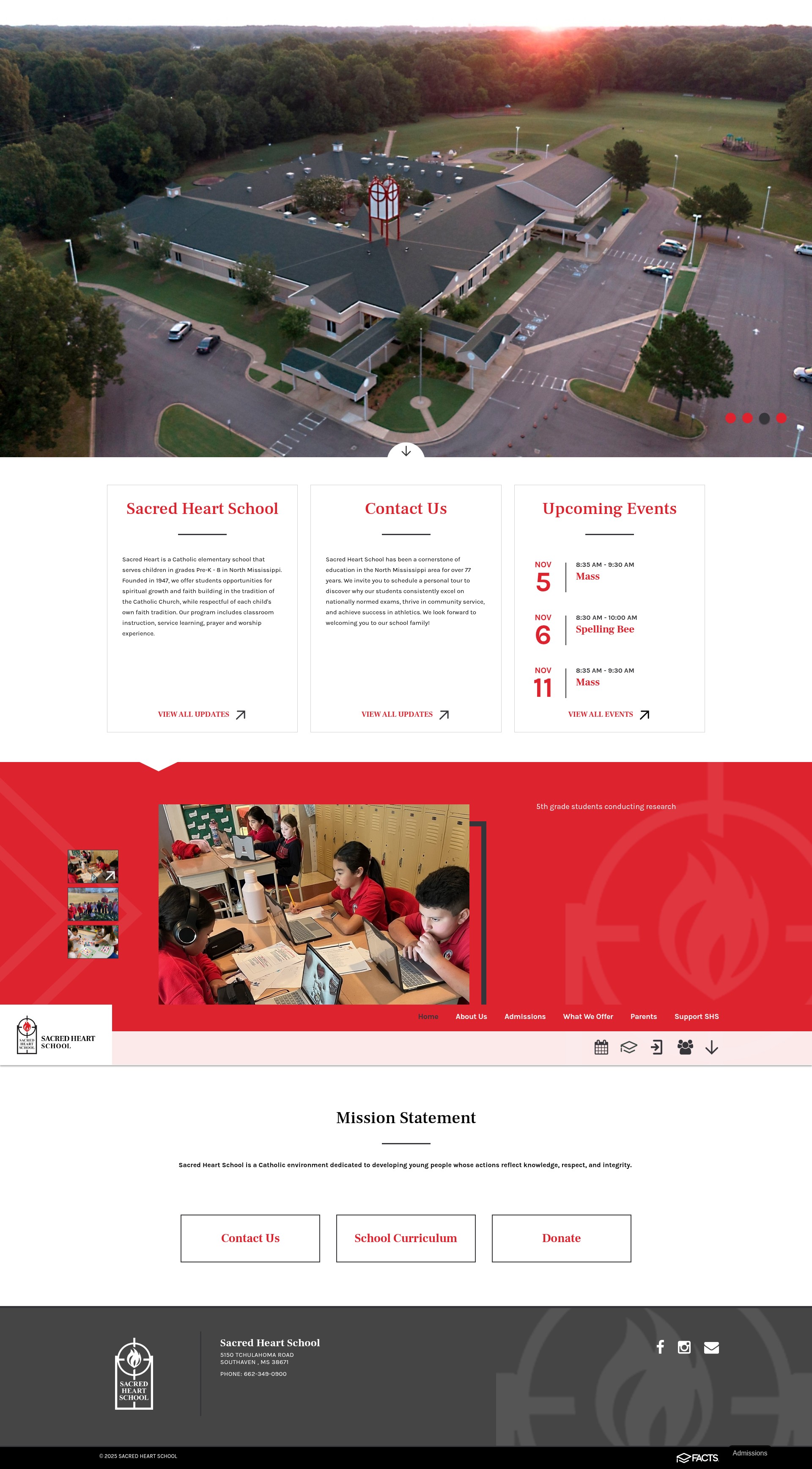 Screenshot of www.sheartschool.org