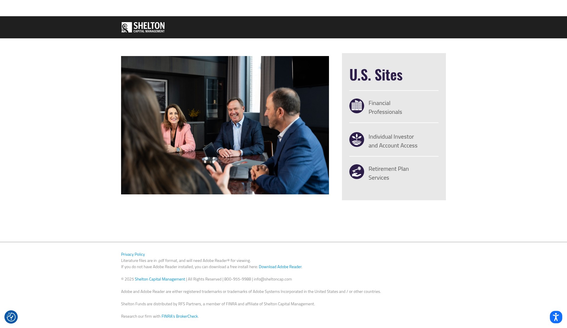 Screenshot of www.sheltoncap.com