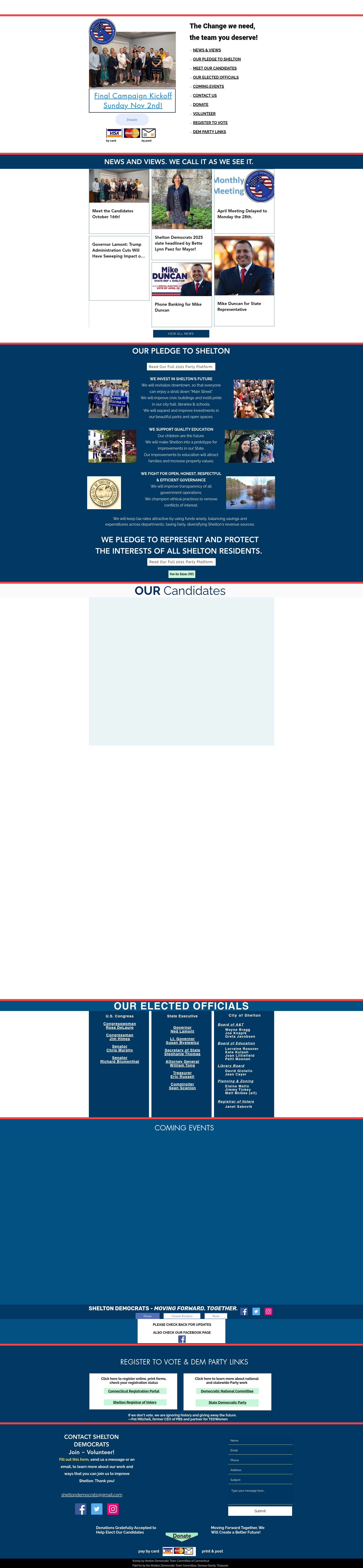 Screenshot of www.sheltondemocrats.com