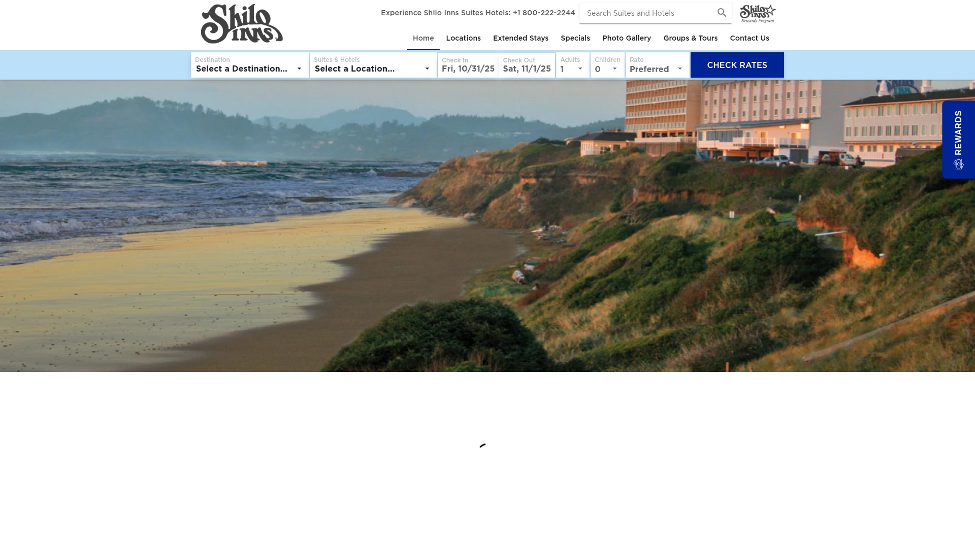 Screenshot of www.shiloinns.com