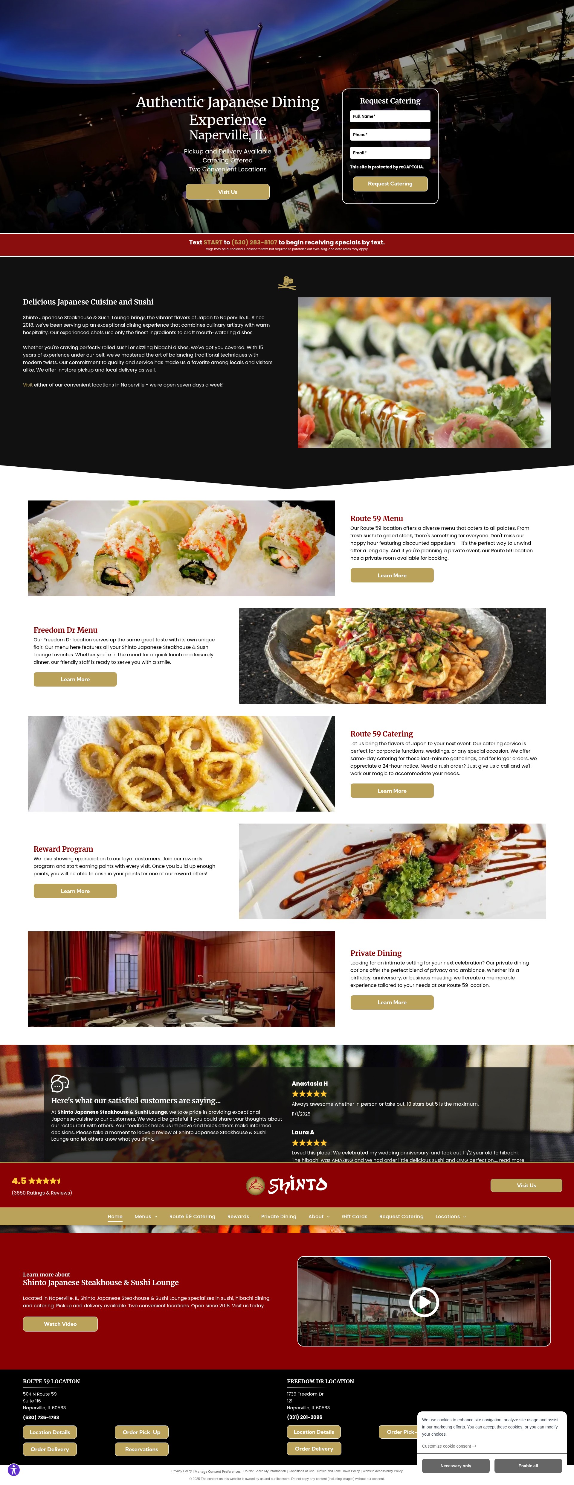 Screenshot of www.shintorestaurants.com