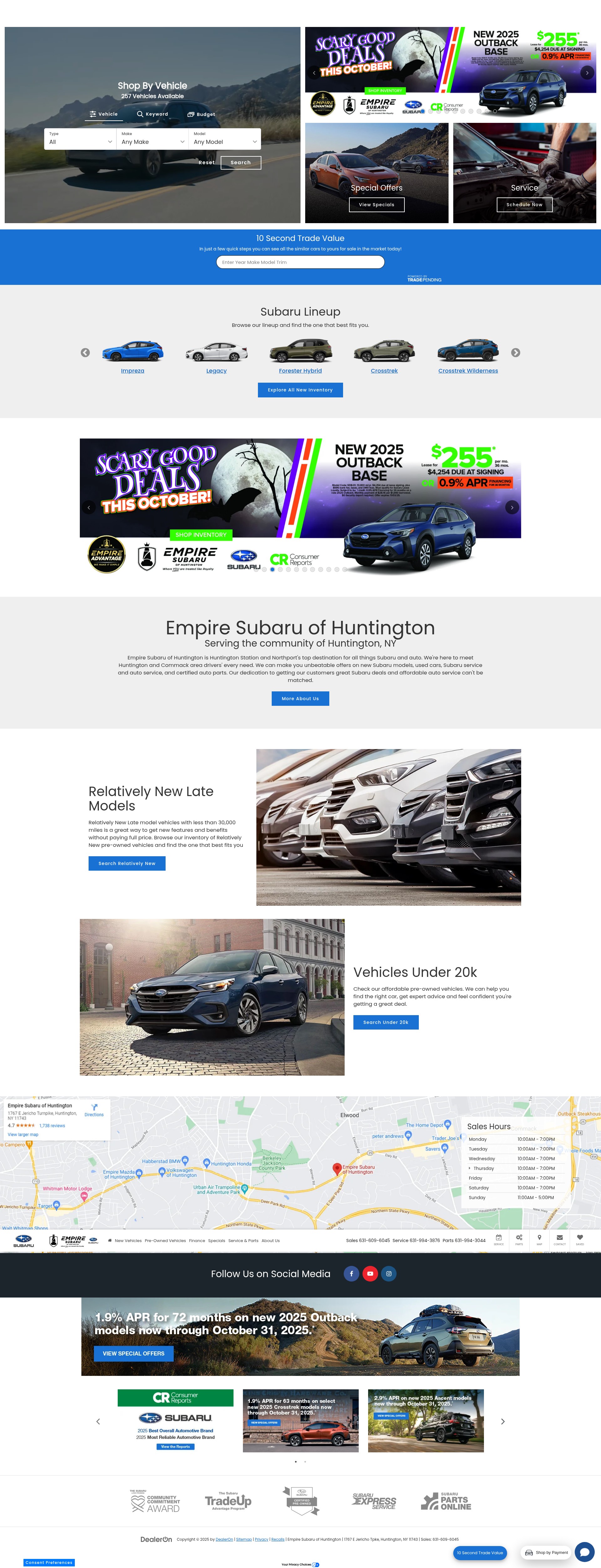 Screenshot of www.shopempiresubaru.com
