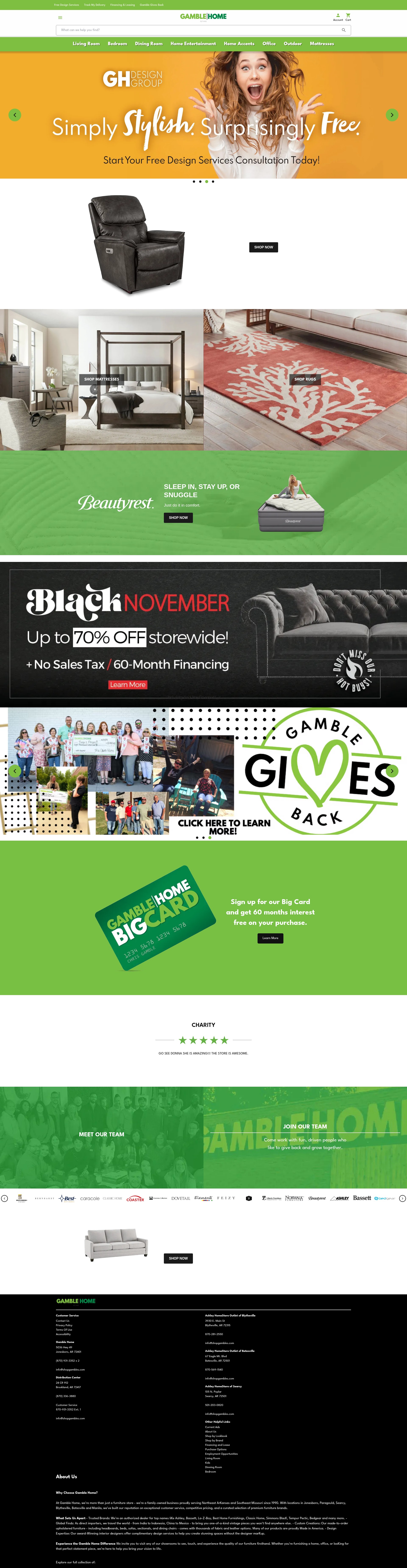 Screenshot of www.shopgambles.com